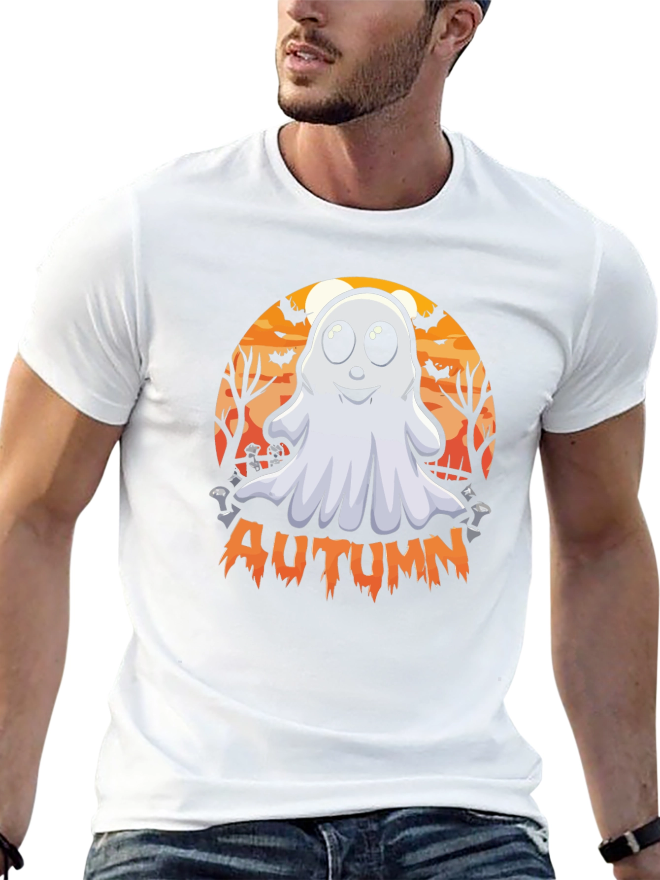 Camiseta Fantasma Otoñal - Diseño Halloween