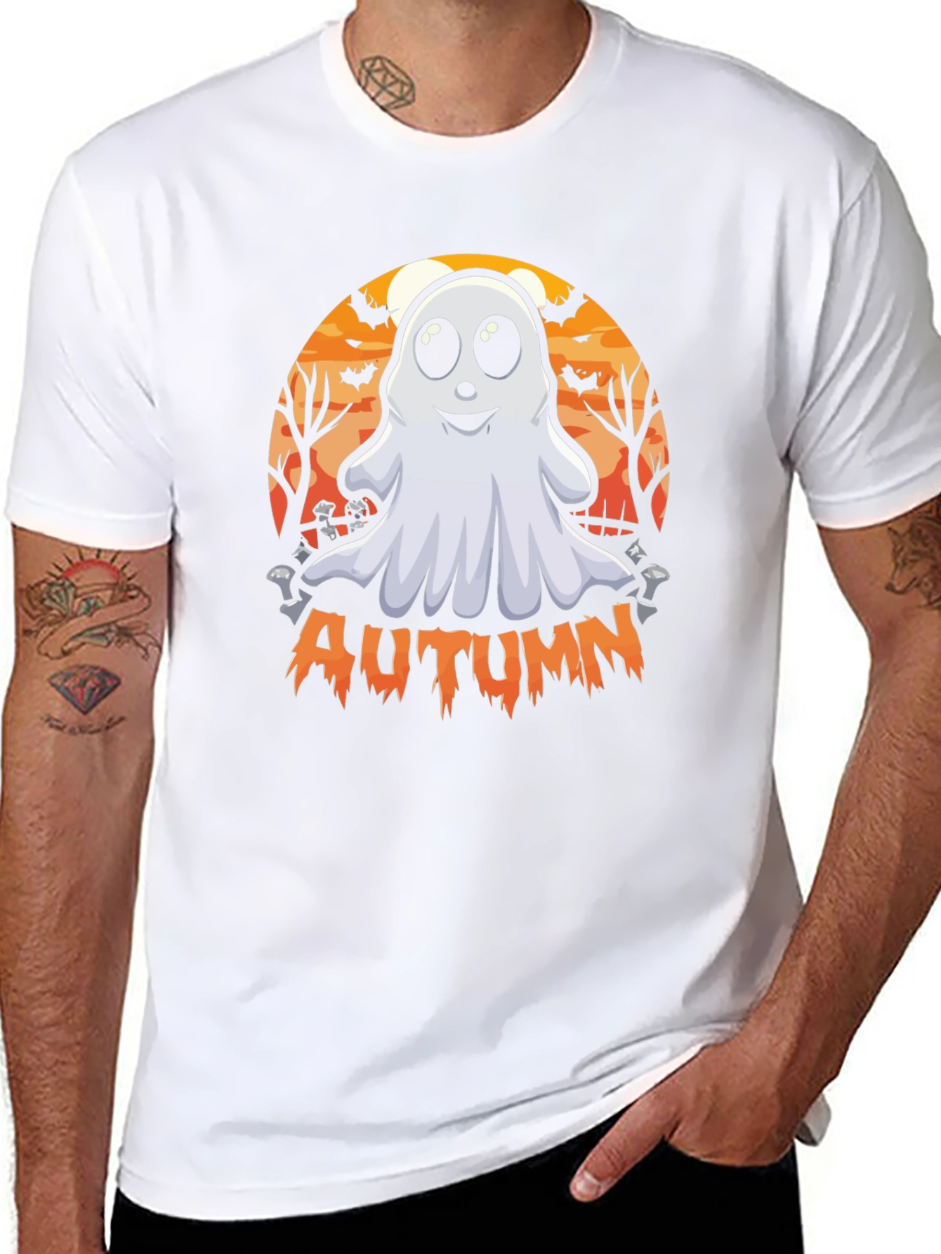 Camiseta Fantasma Otoñal - Diseño Halloween