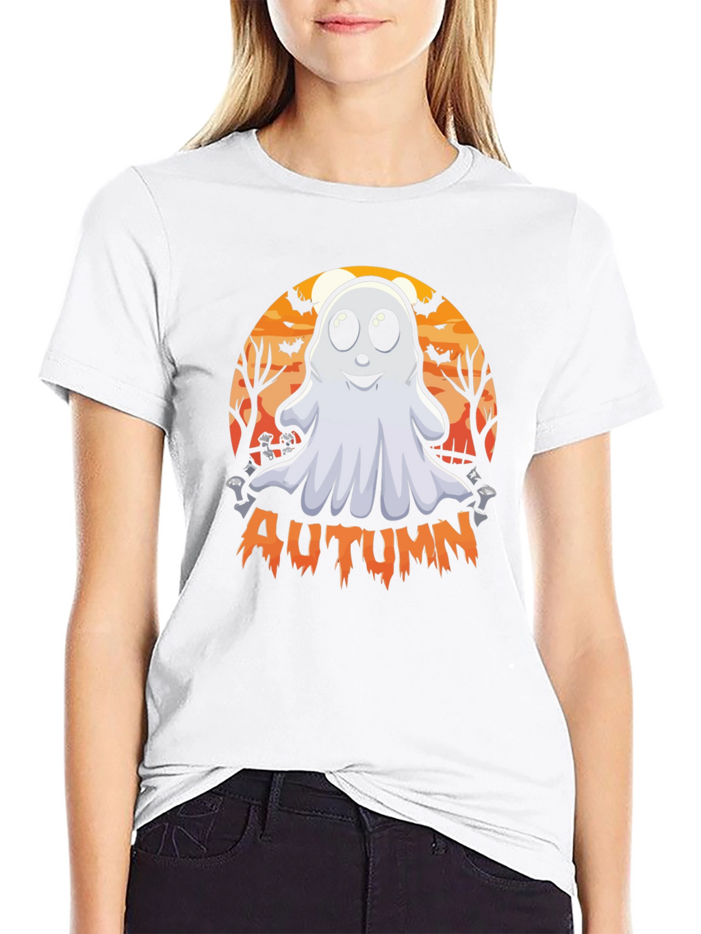Camiseta Fantasma Otoñal - Diseño Halloween