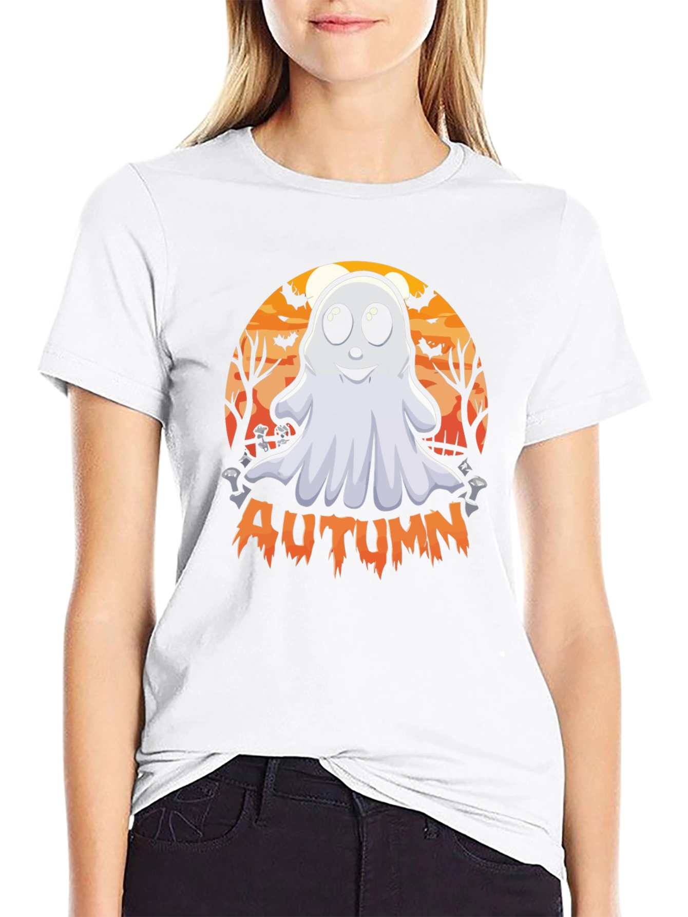 Camiseta Fantasma Otoñal - Diseño Halloween