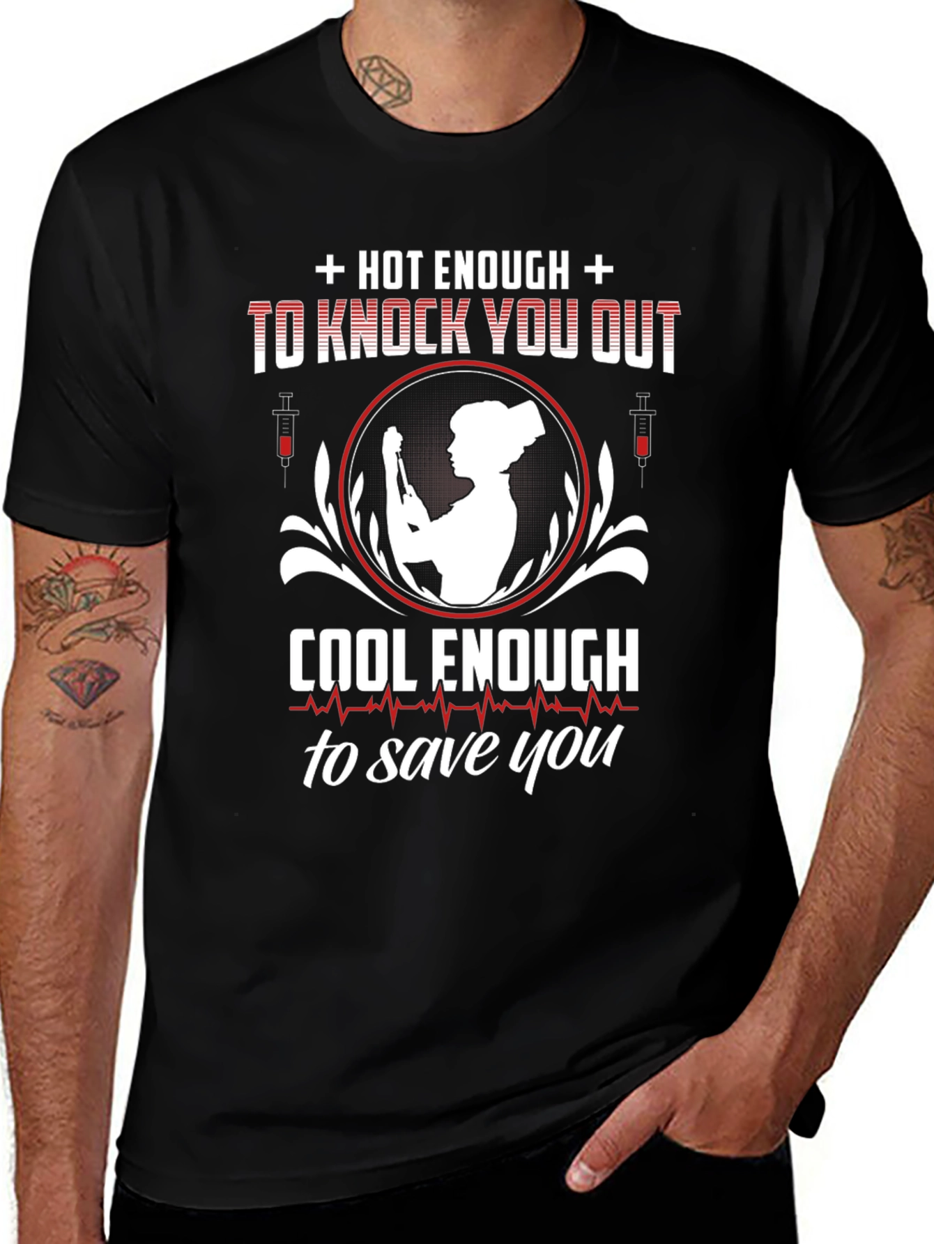 Camiseta Enfermera: Caliente y Salvadora