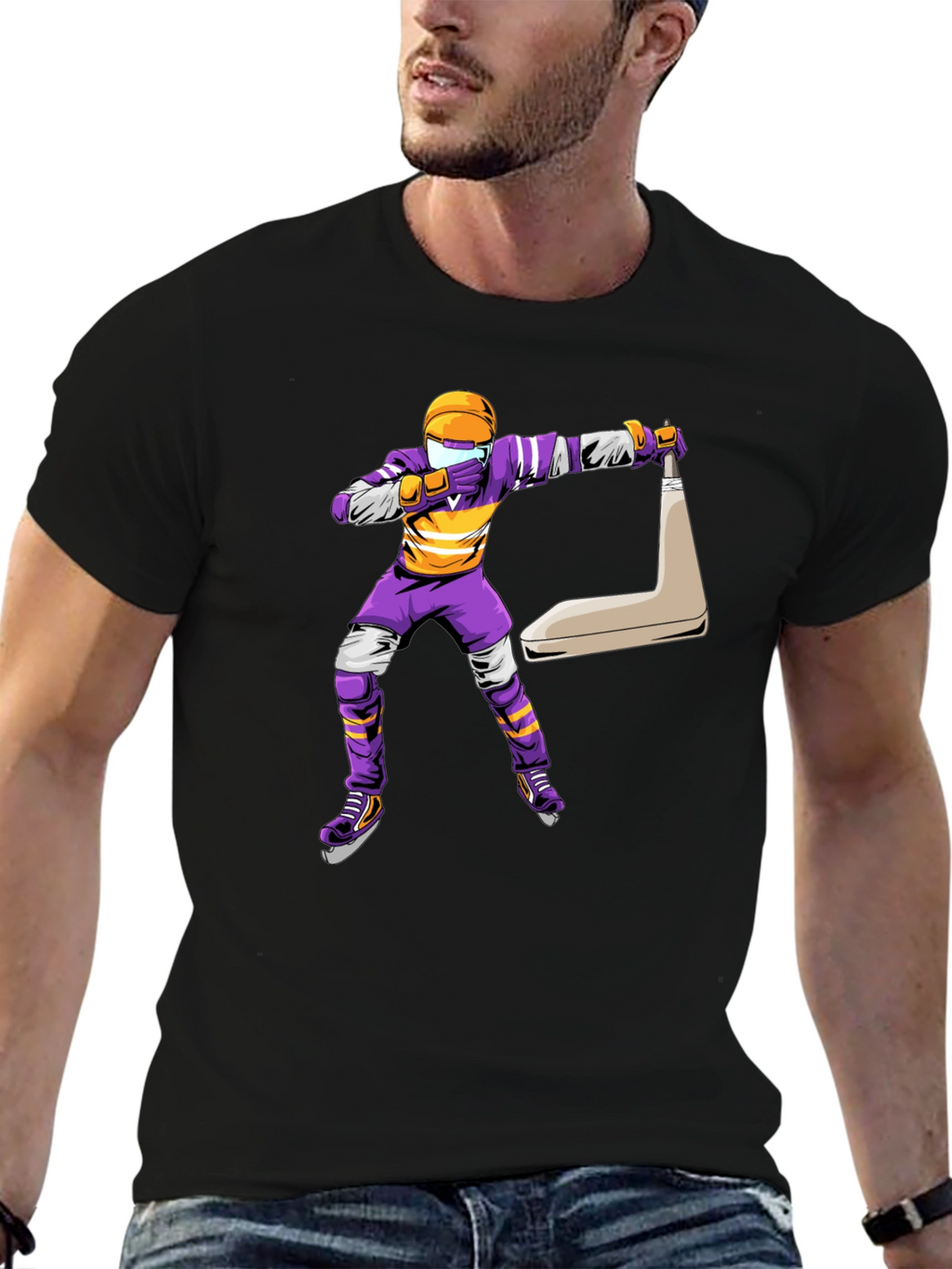 Camiseta Hockey Hielo Diseño Gráfico