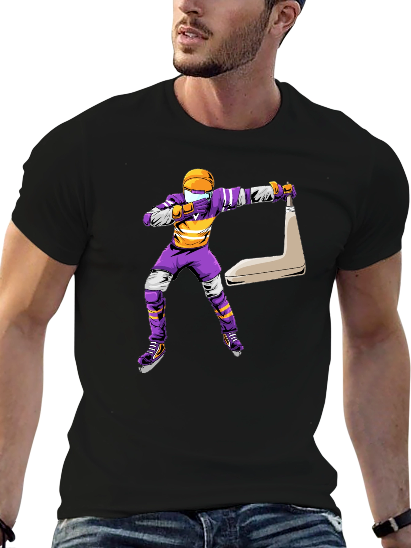 Camiseta Hockey Hielo Diseño Gráfico