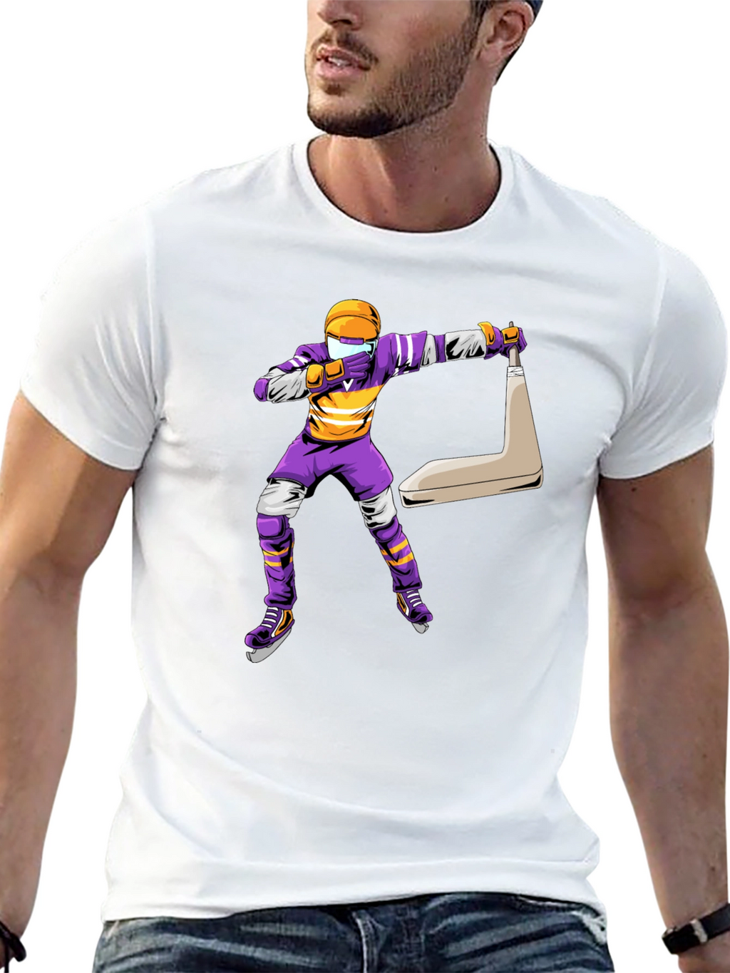 Camiseta Hockey Hielo Diseño Gráfico