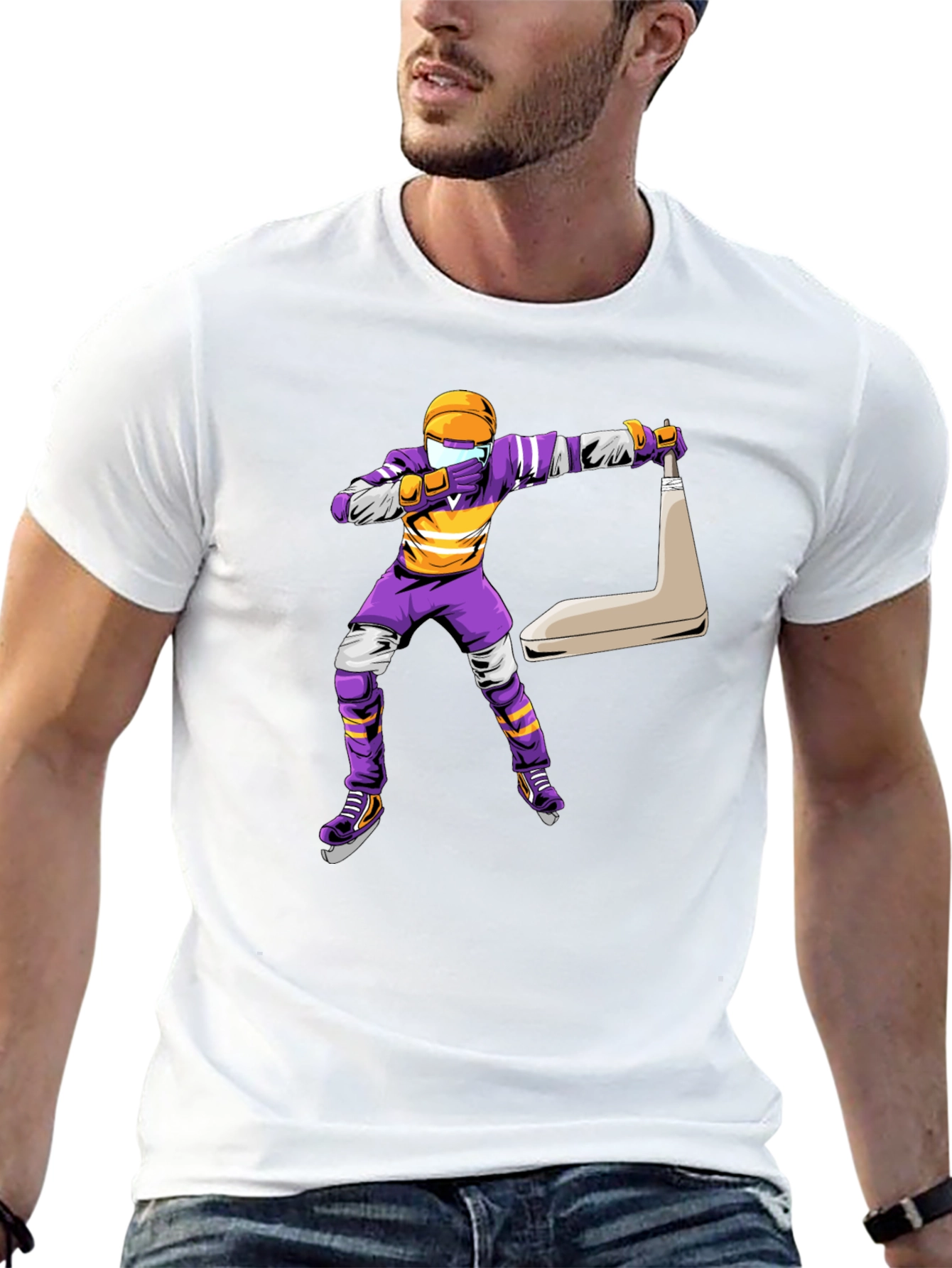 Camiseta Hockey Hielo Diseño Gráfico