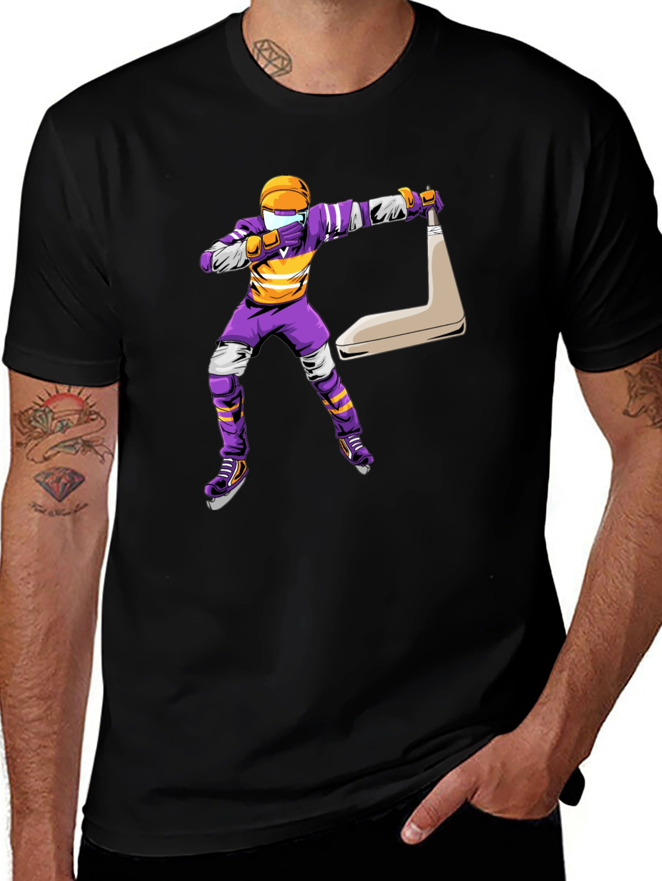 Camiseta Hockey Hielo Diseño Gráfico