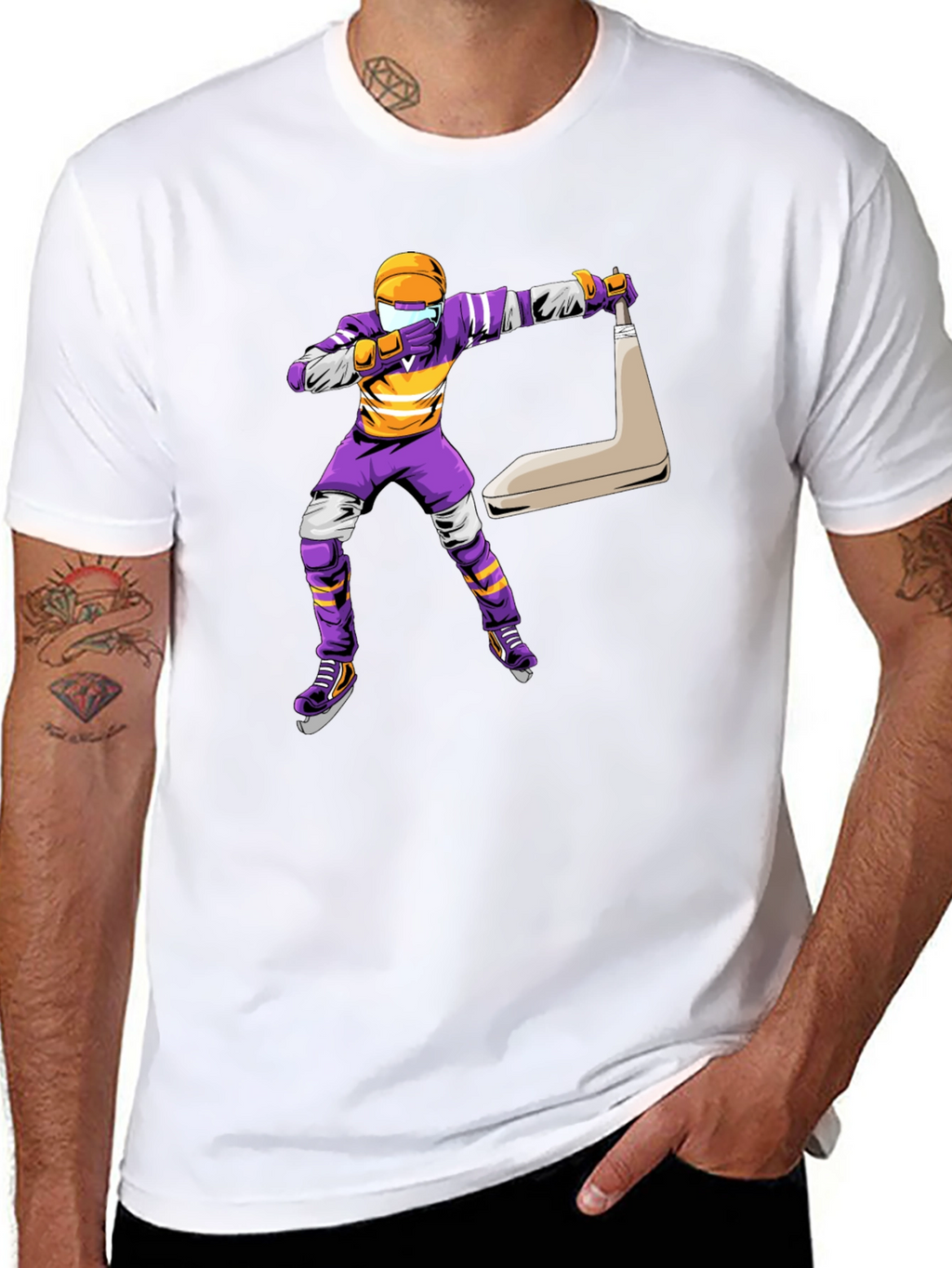 Camiseta Hockey Hielo Diseño Gráfico