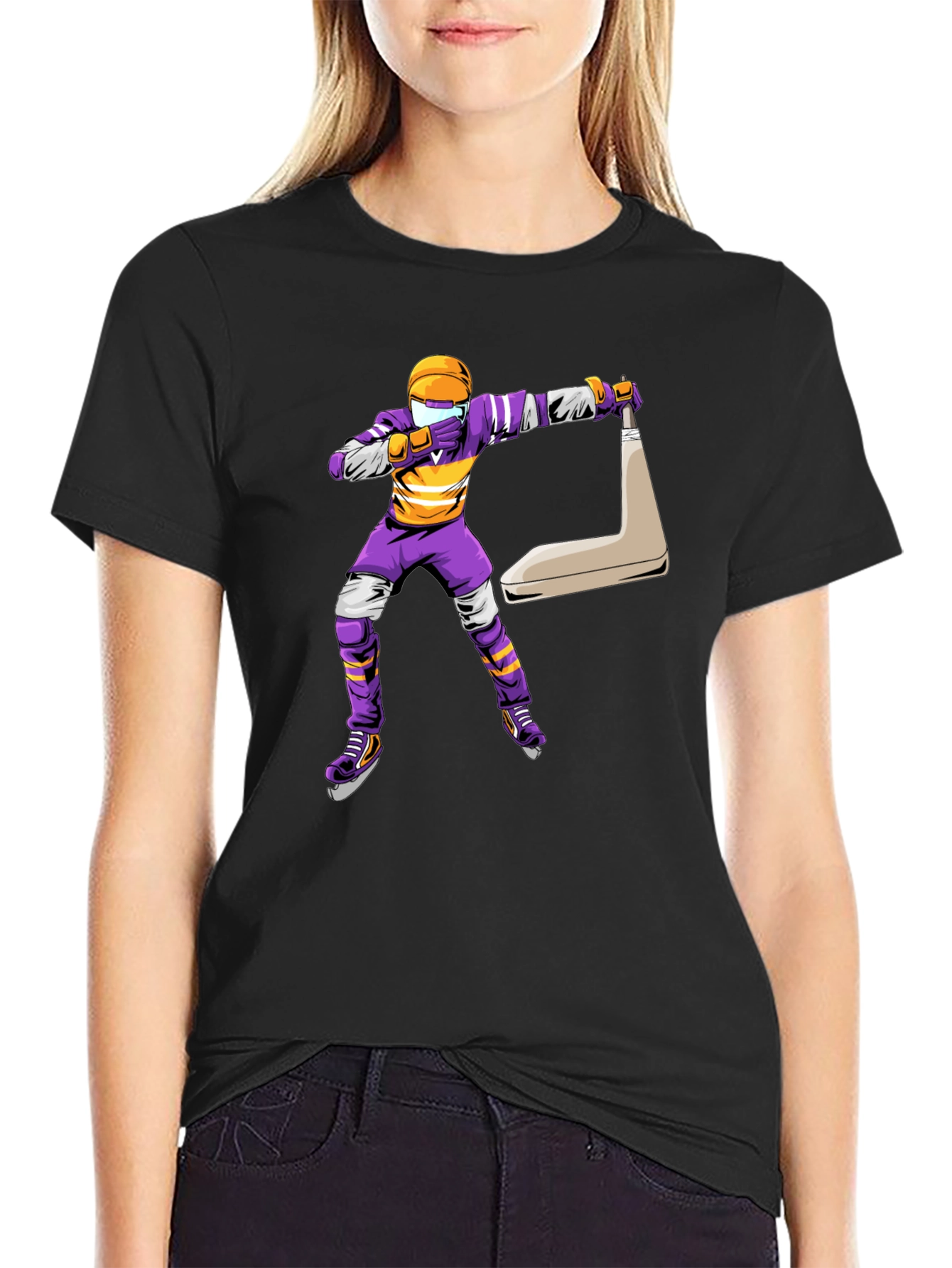 Camiseta Hockey Hielo Diseño Gráfico