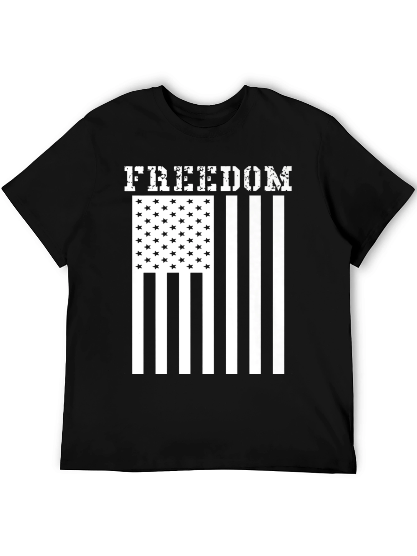 Camiseta Freedom Estampado Bandera Americana