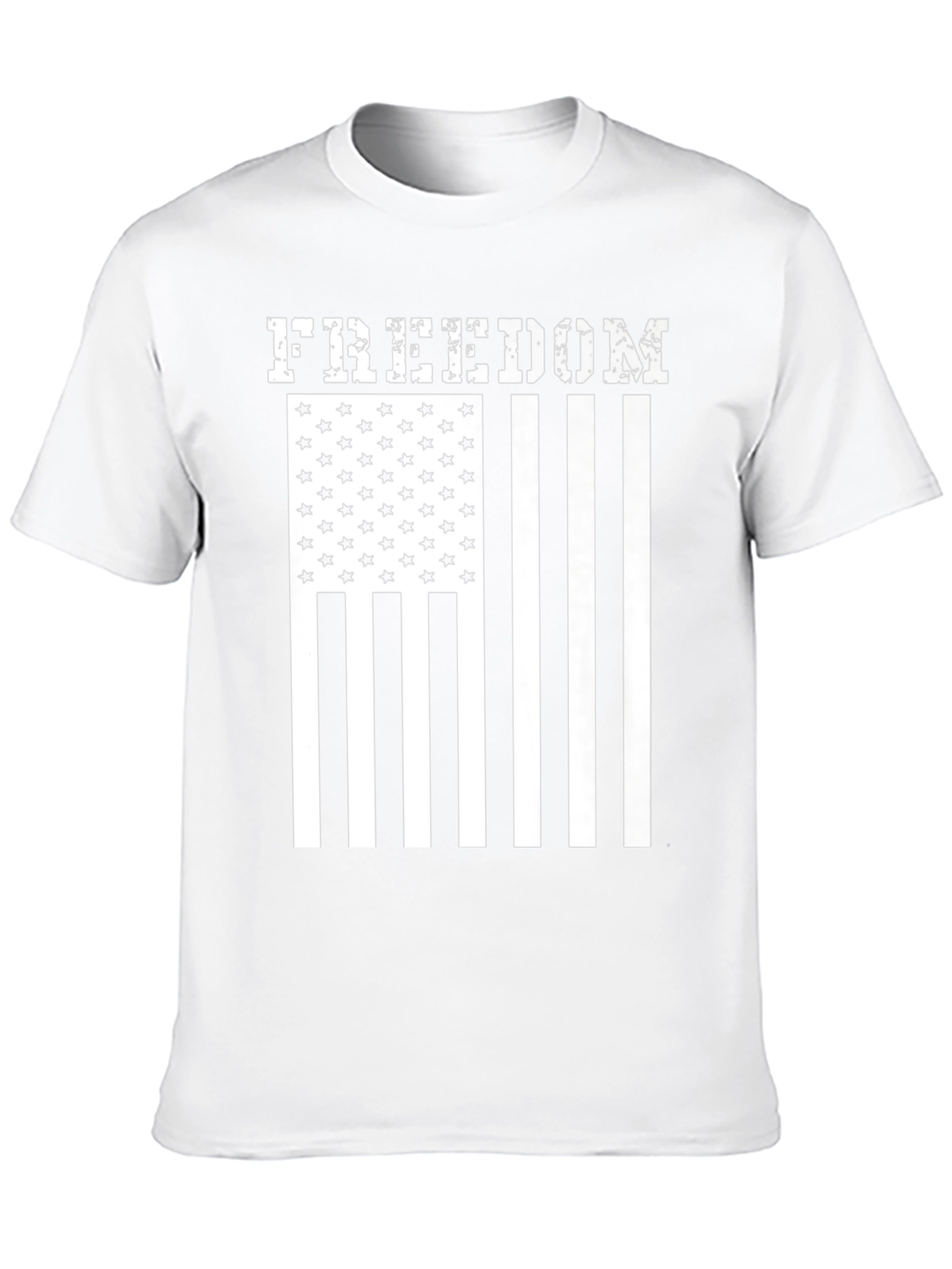 Camiseta Freedom Estampado Bandera Americana