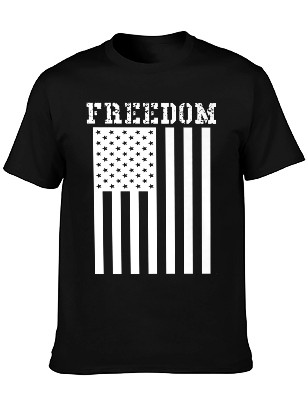 Camiseta Freedom Estampado Bandera Americana