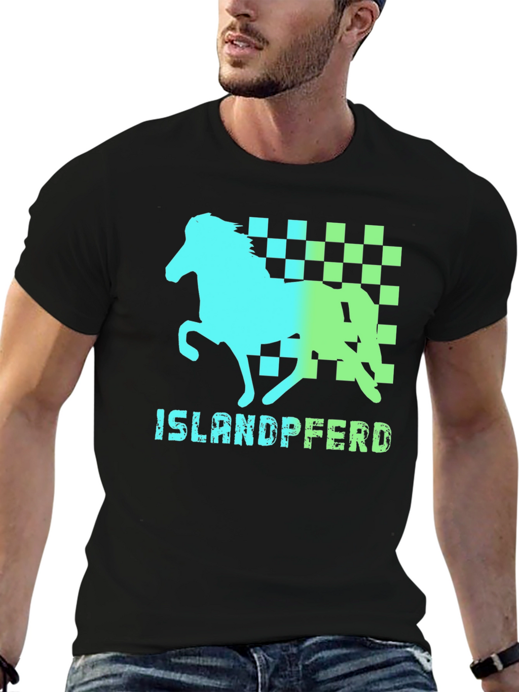 Camiseta Hombre Diseño Islandpferd
