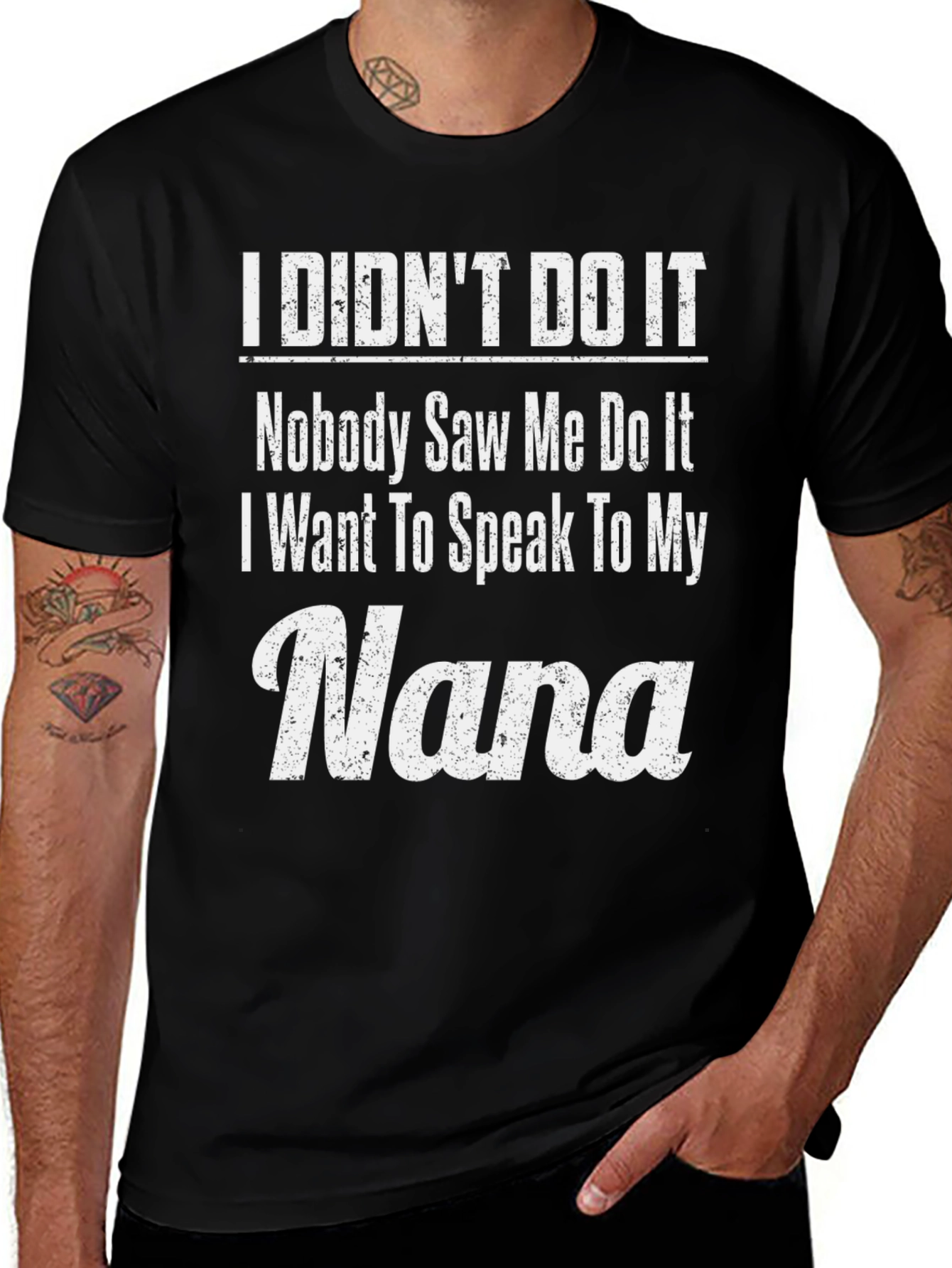 Camiseta con Estampado I Didnt Do It/Nana