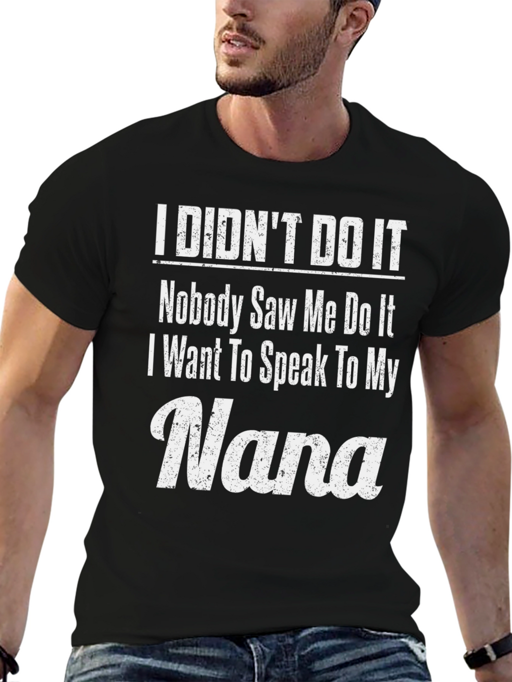 Camiseta con Estampado I Didnt Do It/Nana