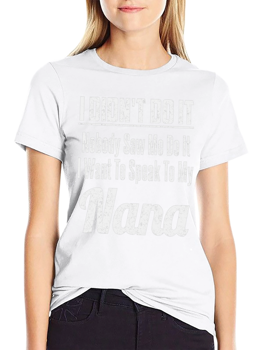 Camiseta con Estampado I Didnt Do It/Nana