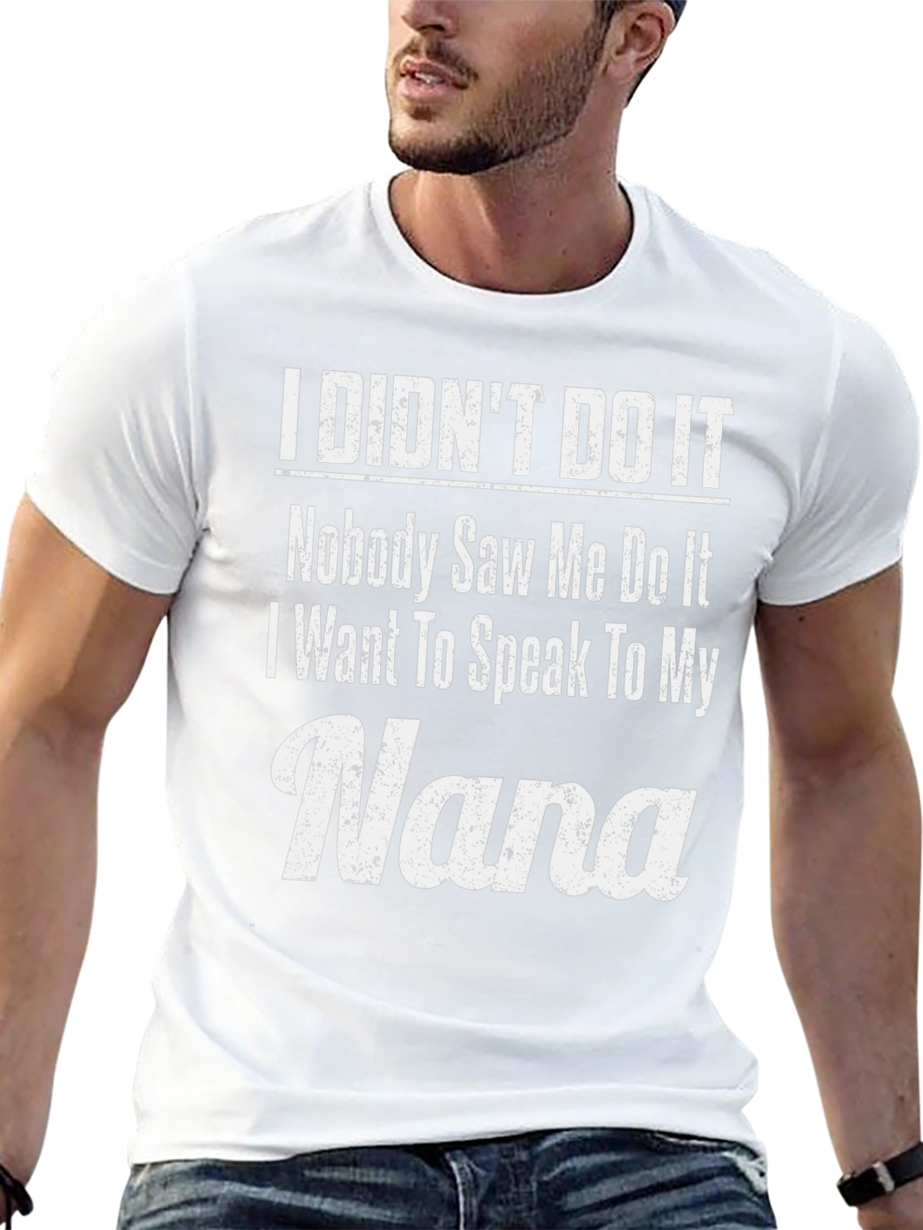 Camiseta con Estampado I Didnt Do It/Nana