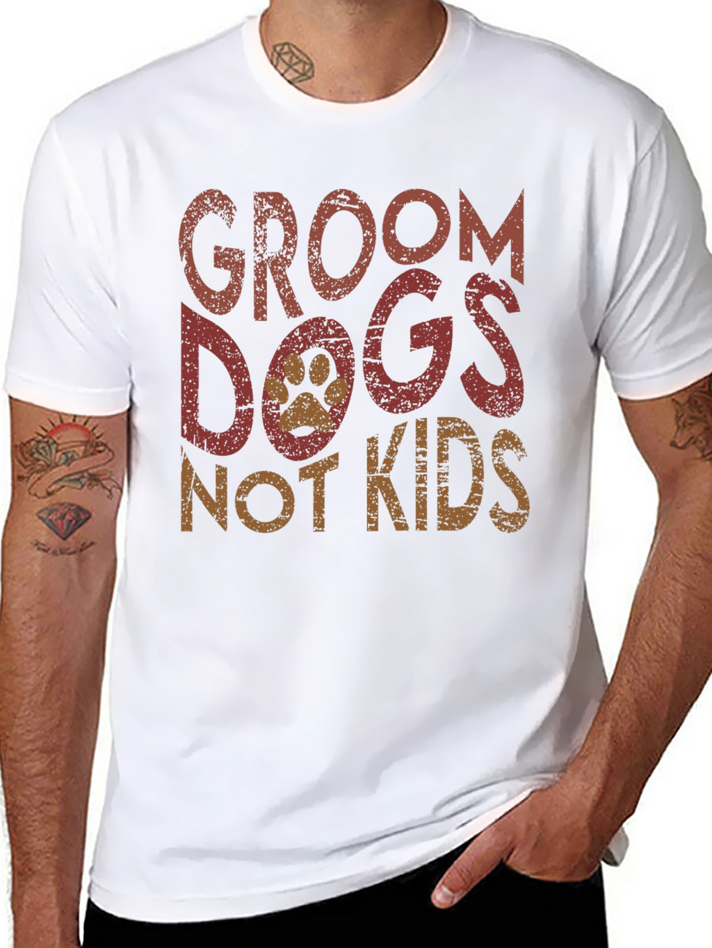 Camiseta Groom Dogs Not Kids