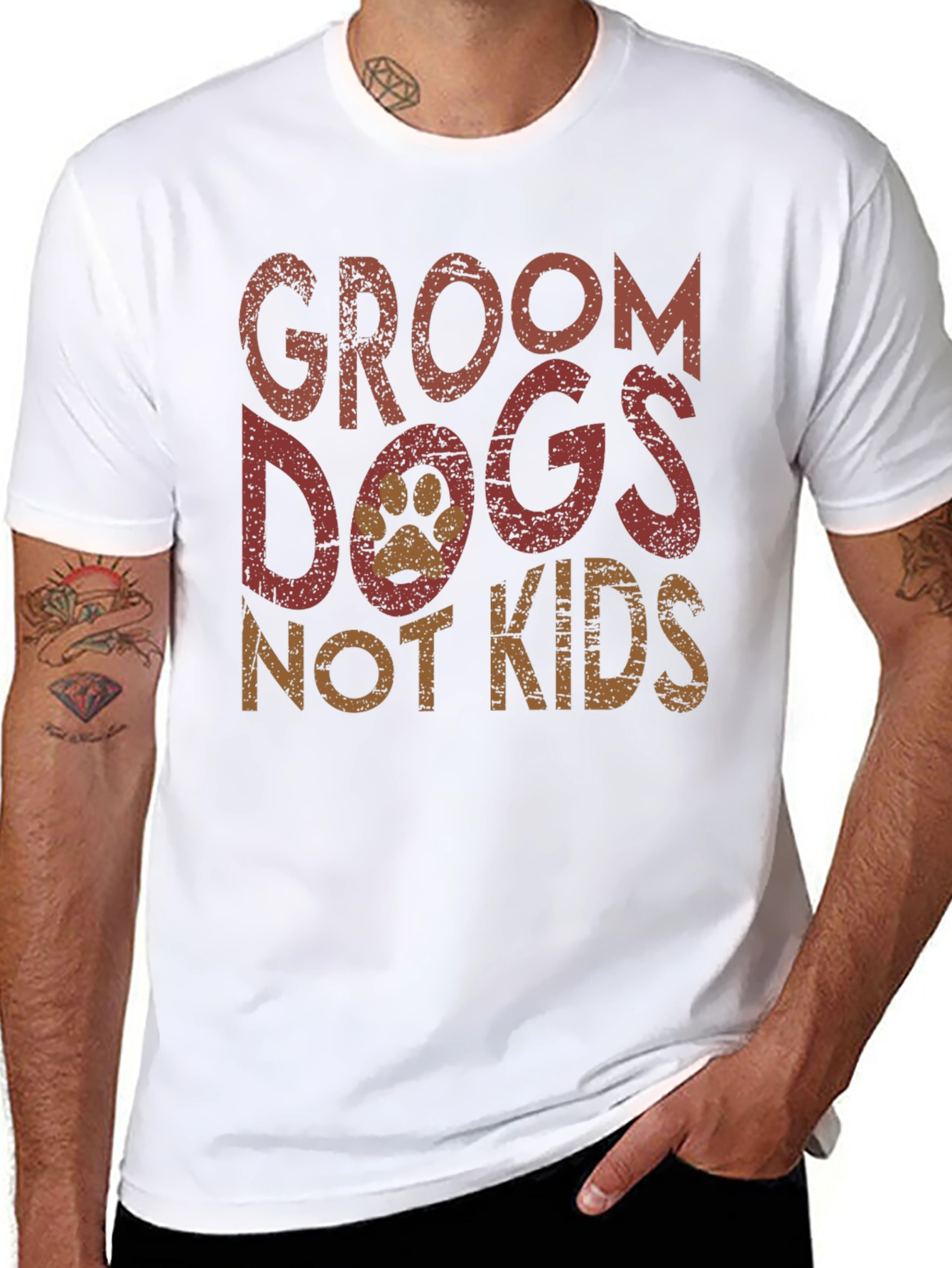 Camiseta Groom Dogs Not Kids