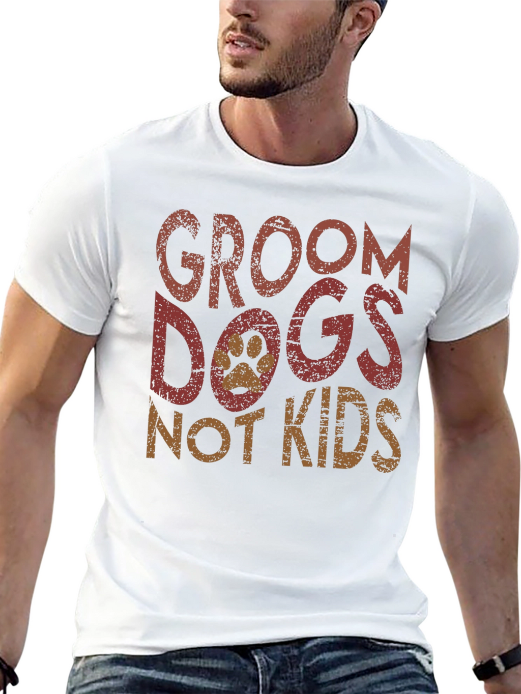 Camiseta Groom Dogs Not Kids