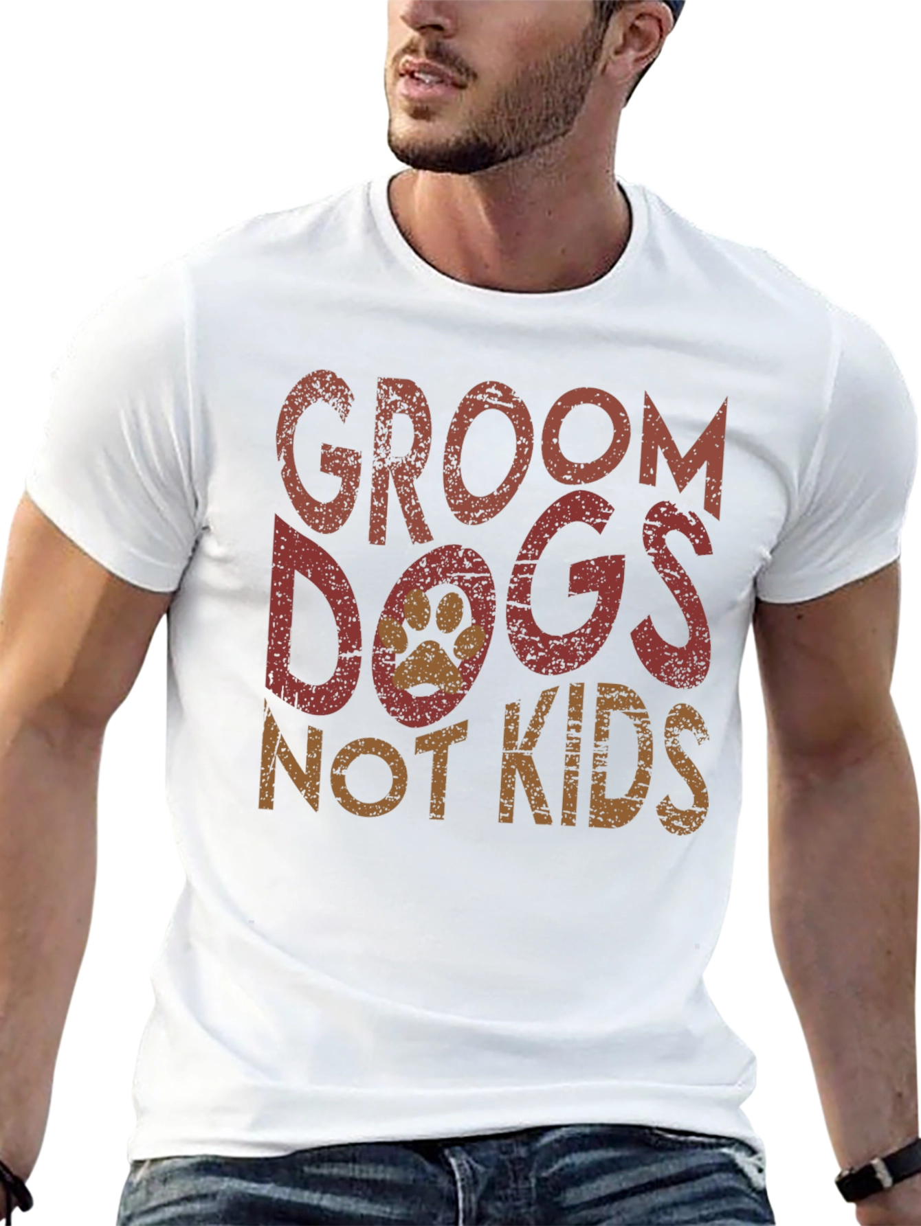 Camiseta Groom Dogs Not Kids