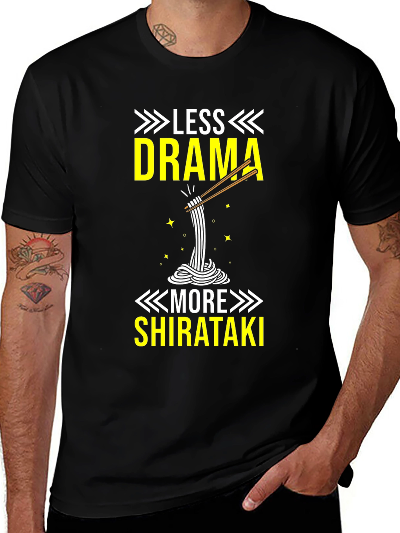 Camiseta Divertida Menos Drama Más Shirataki