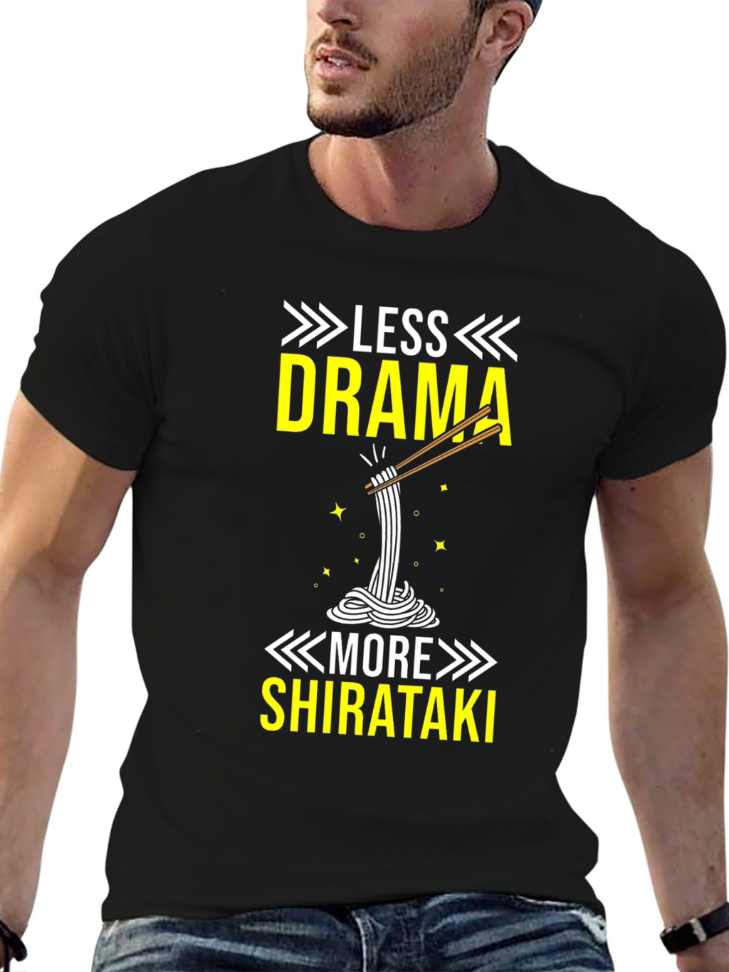 Camiseta Divertida Menos Drama Más Shirataki