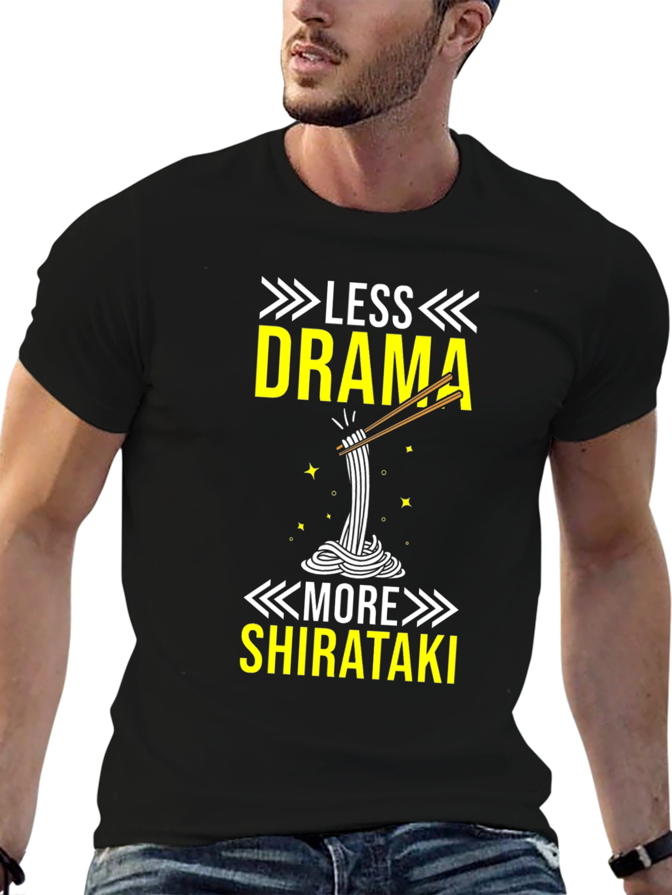 Camiseta Divertida Menos Drama Más Shirataki