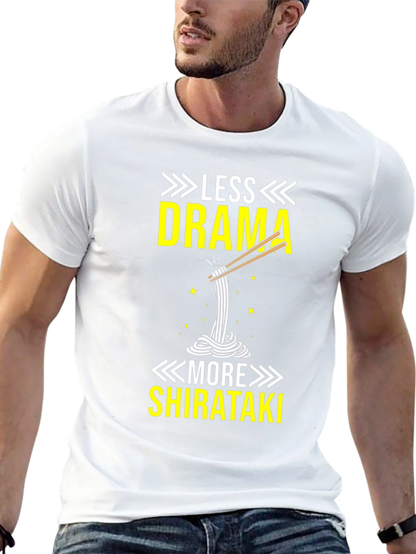 Camiseta Divertida Menos Drama Más Shirataki
