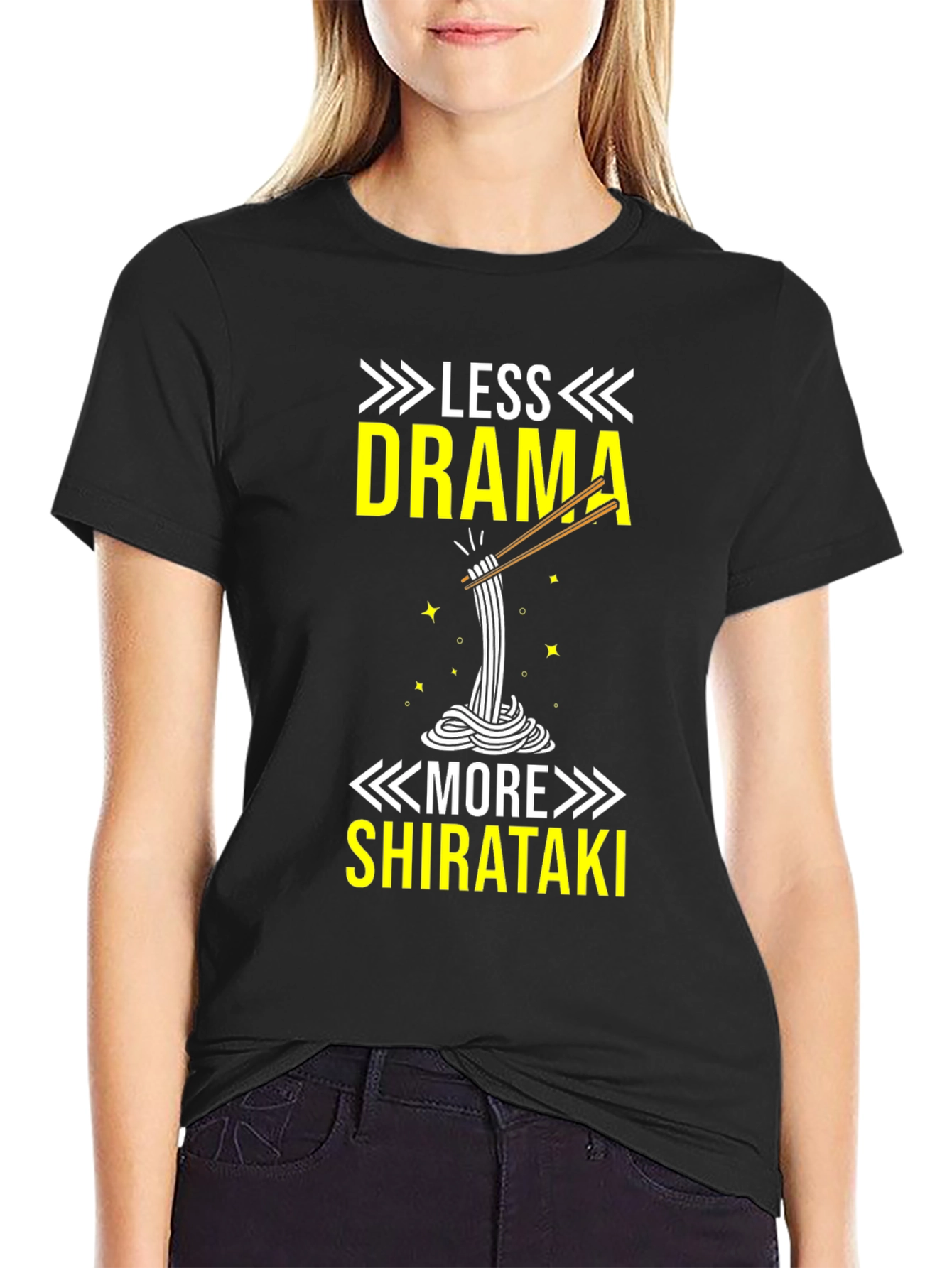 Camiseta Divertida Menos Drama Más Shirataki