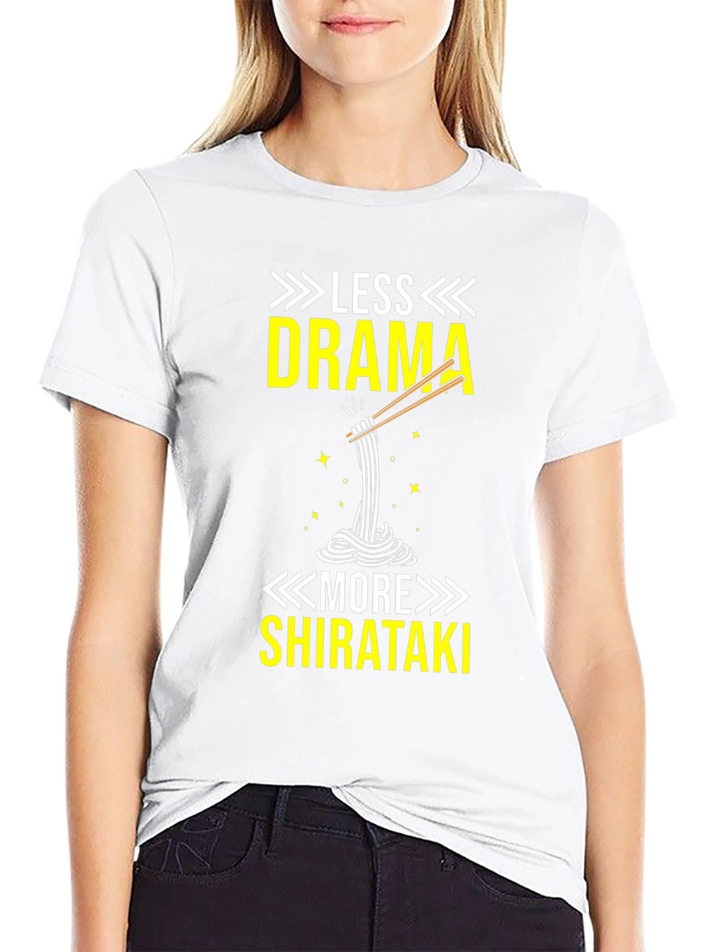 Camiseta Divertida Menos Drama Más Shirataki