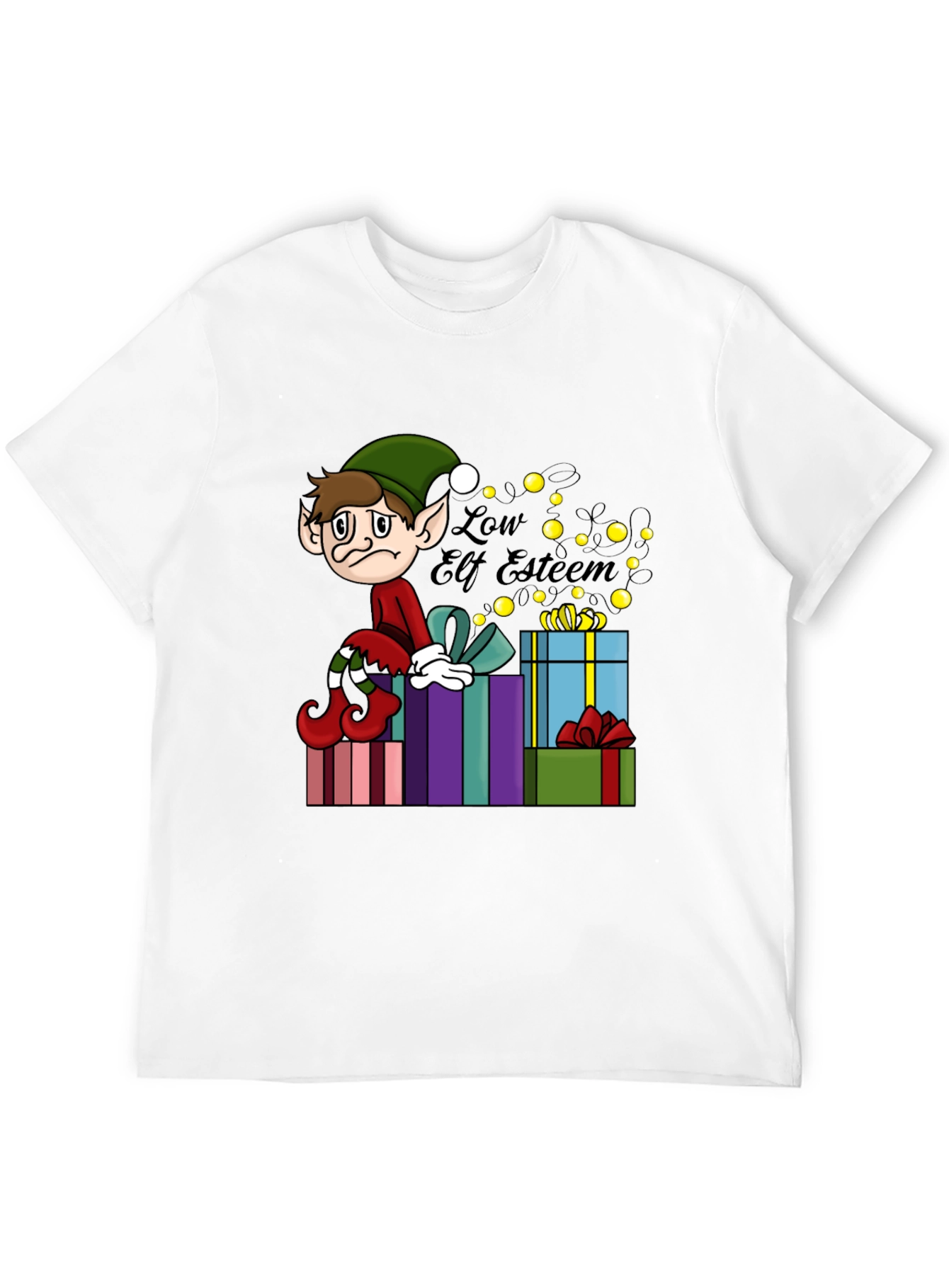 Camiseta Gráfica Navideña Low Elf Esteem