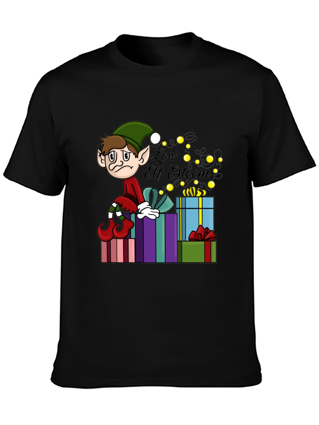 Camiseta Gráfica Navideña Low Elf Esteem