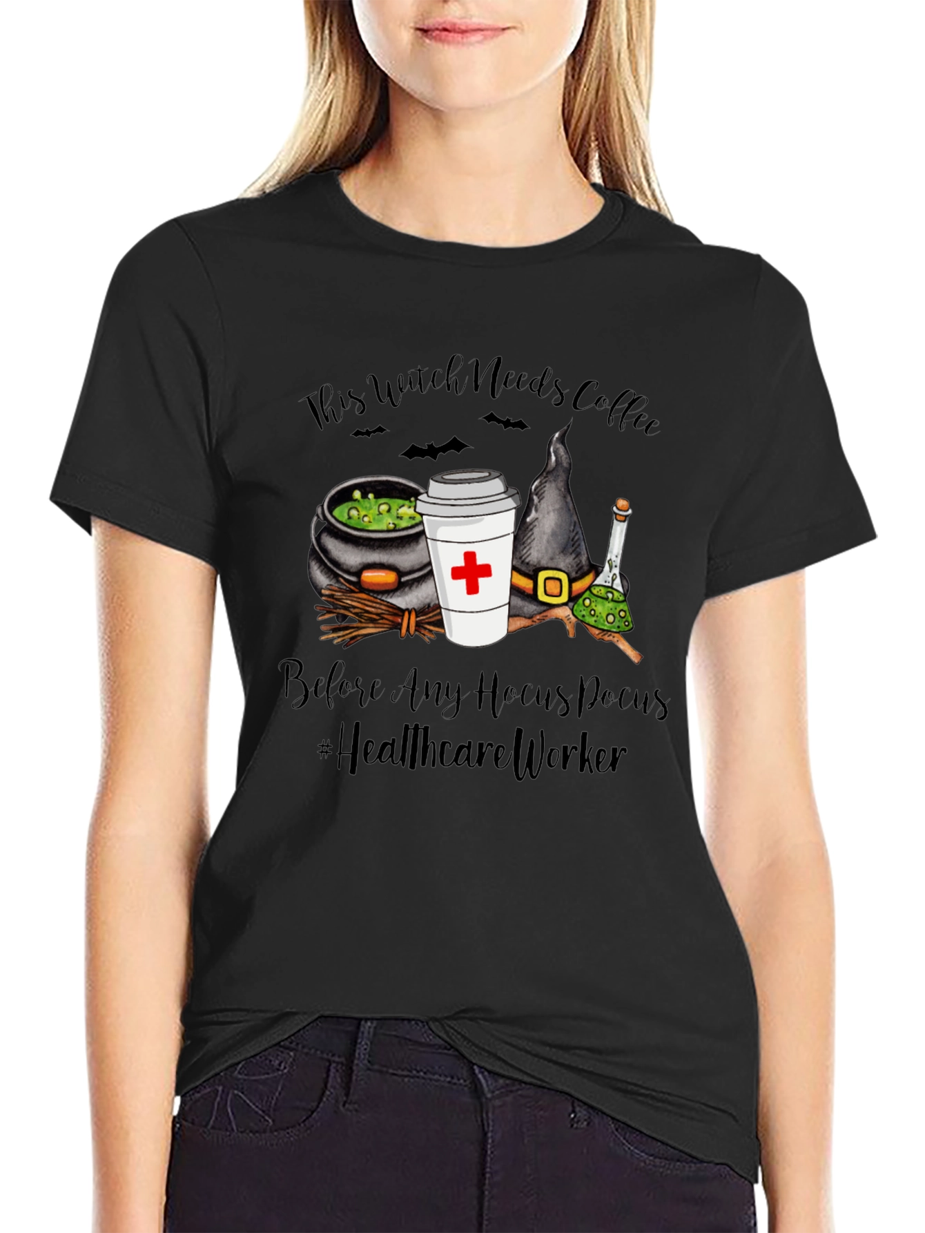Camiseta Esta Bruja Necesita Café
