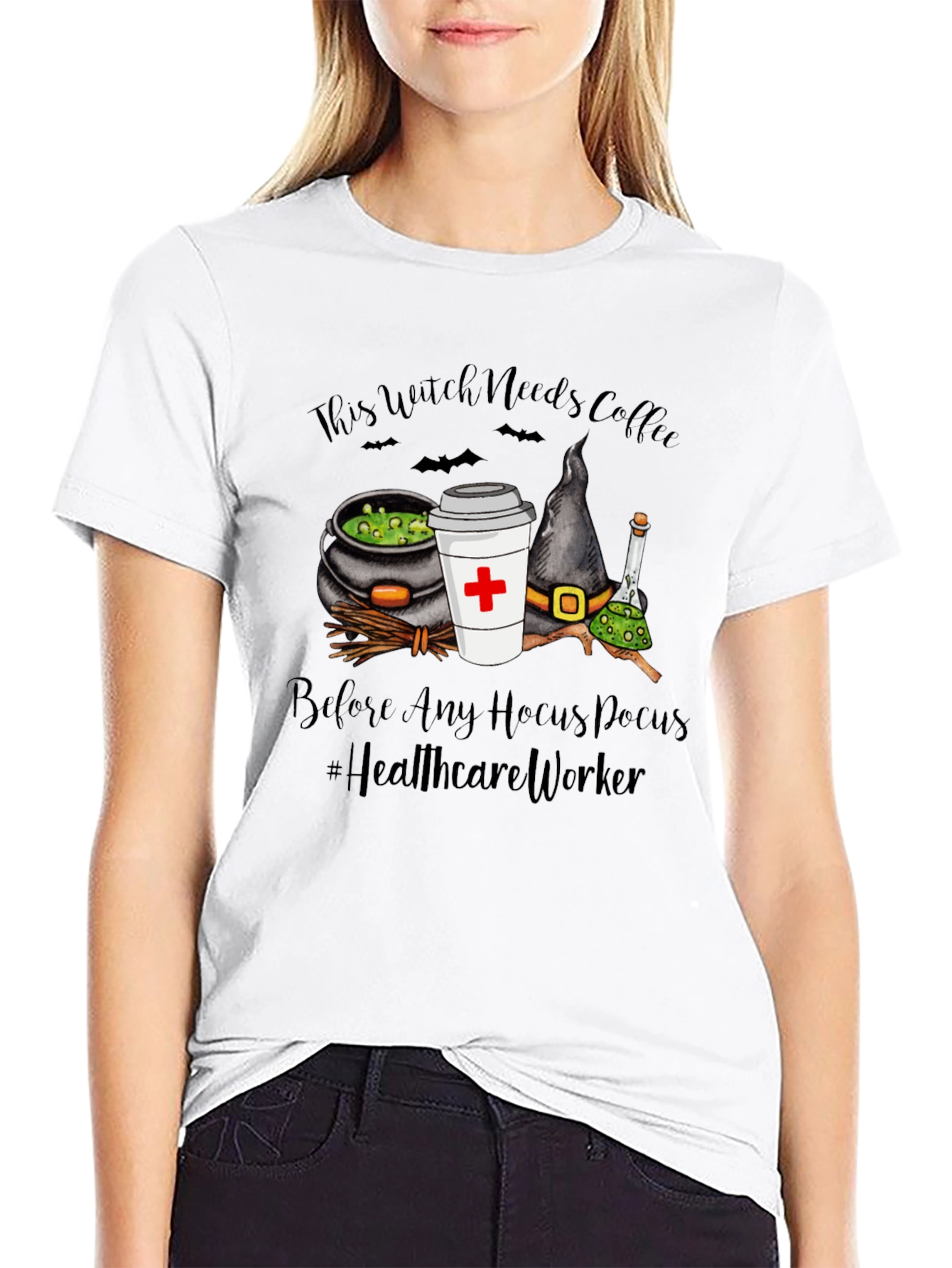 Camiseta Esta Bruja Necesita Café