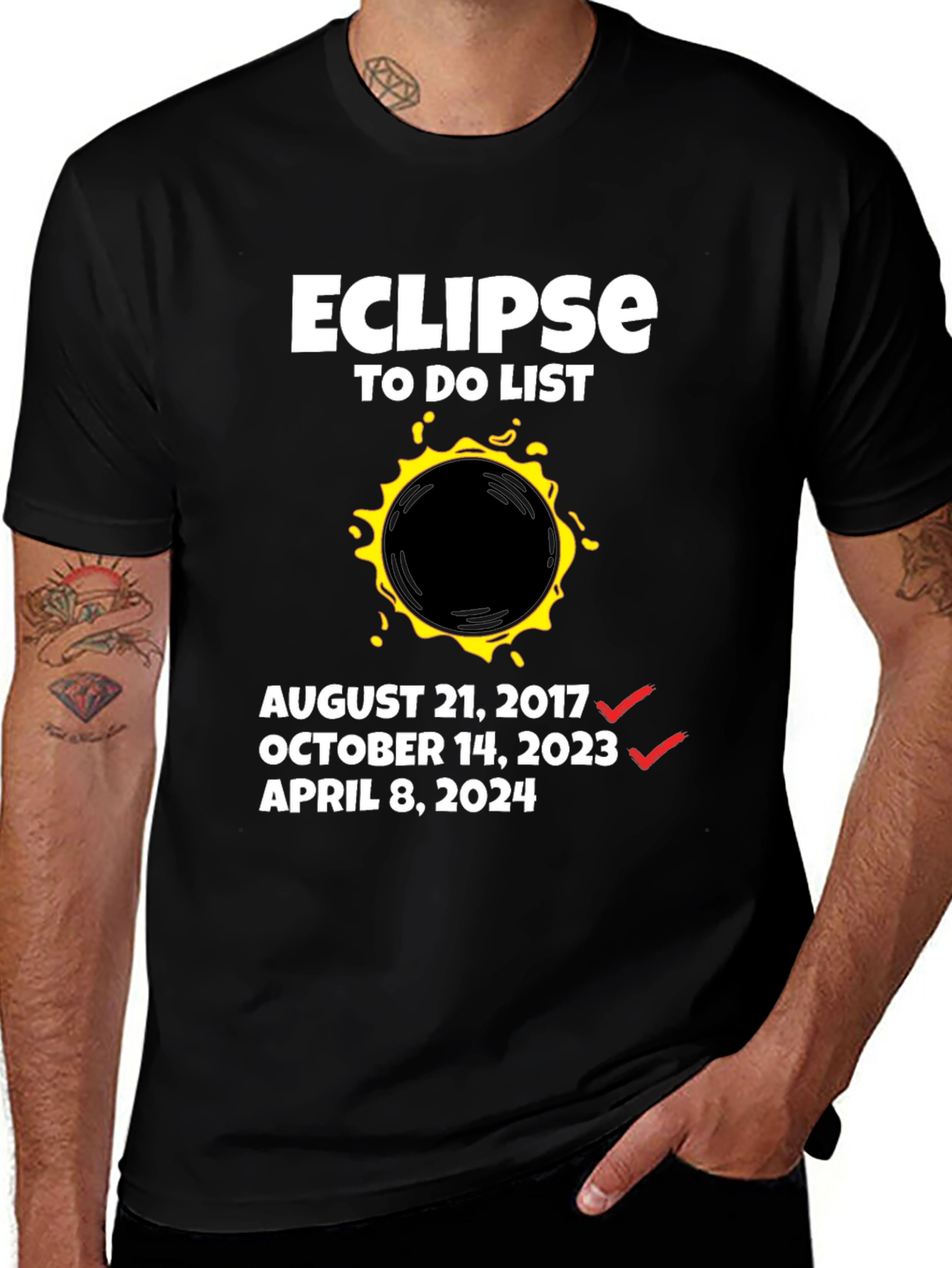 Camiseta Eclipse Solar - Lista de Tareas