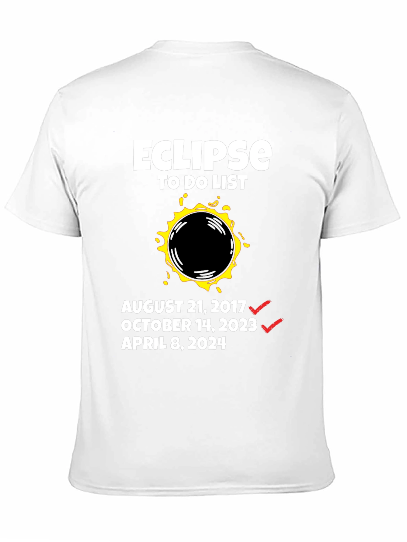 Camiseta Eclipse Solar - Lista de Tareas