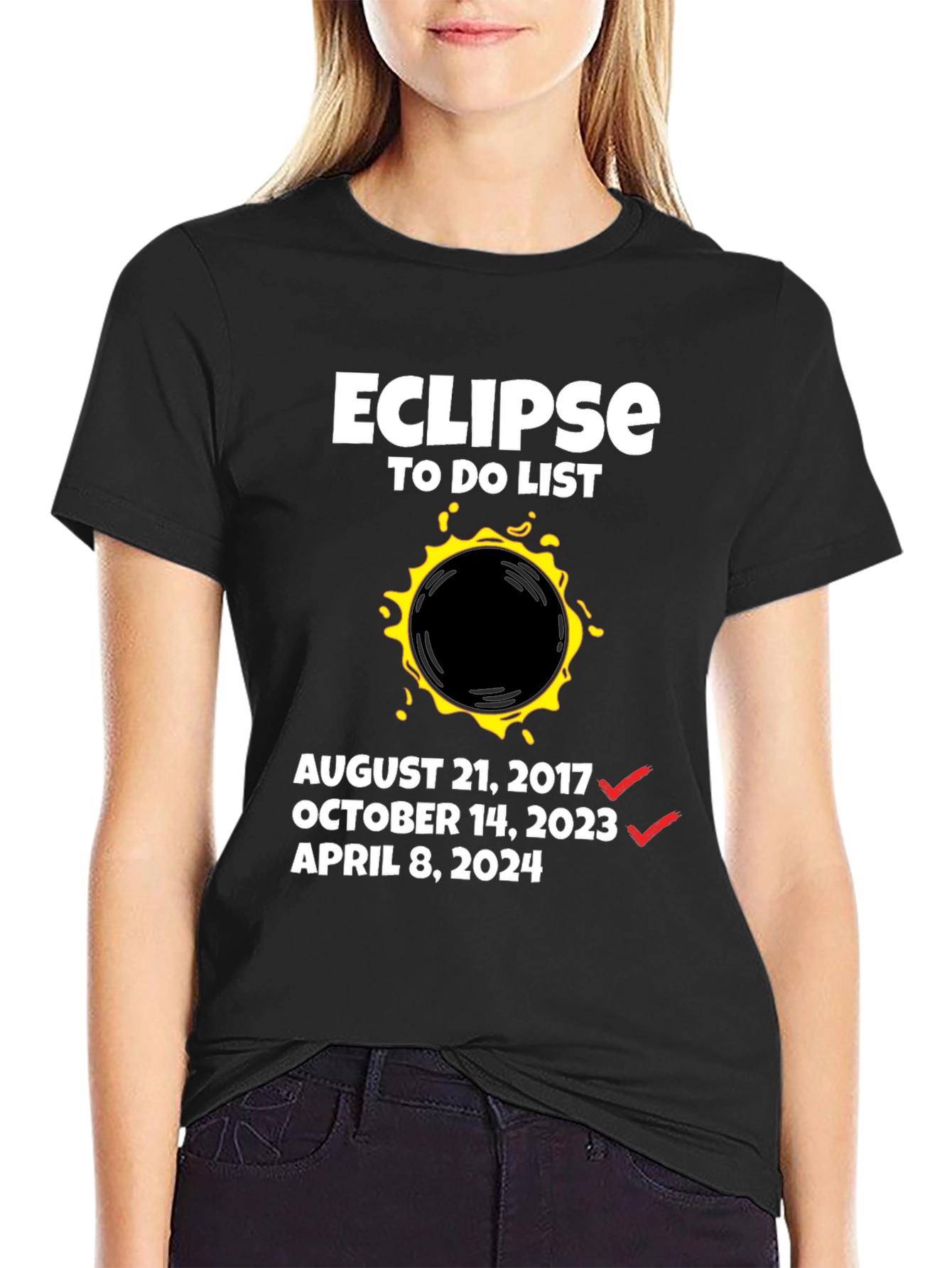 Camiseta Eclipse Solar - Lista de Tareas