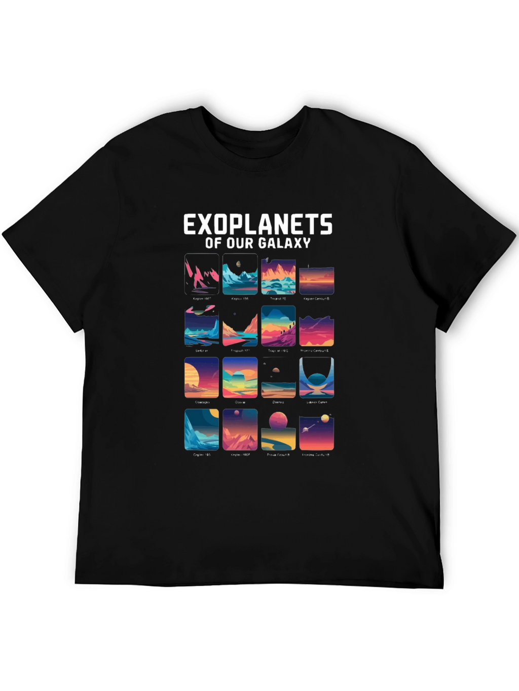 Camiseta Gráfica Exoplanetas de Nuestra Galaxia