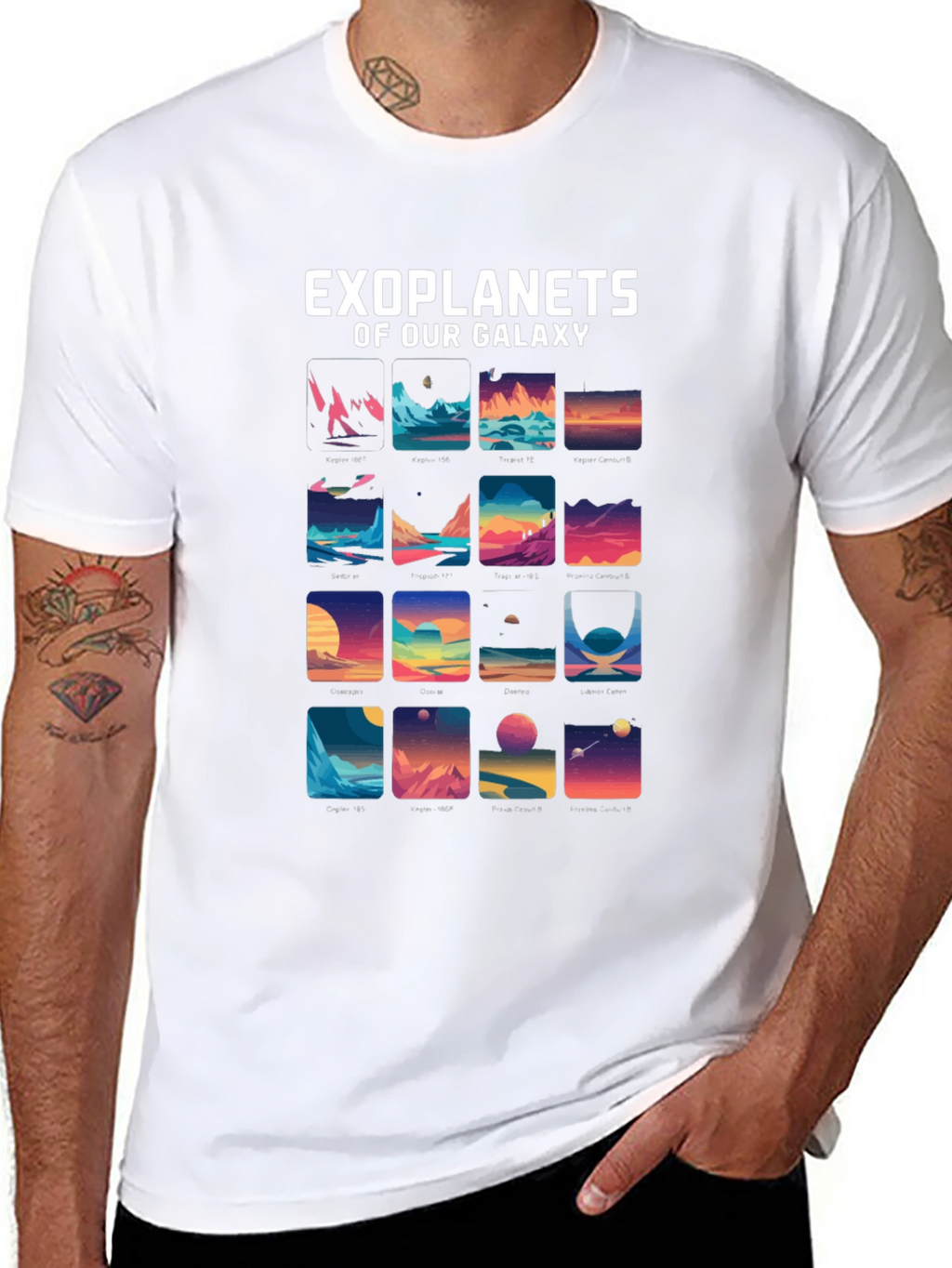 Camiseta Gráfica Exoplanetas de Nuestra Galaxia