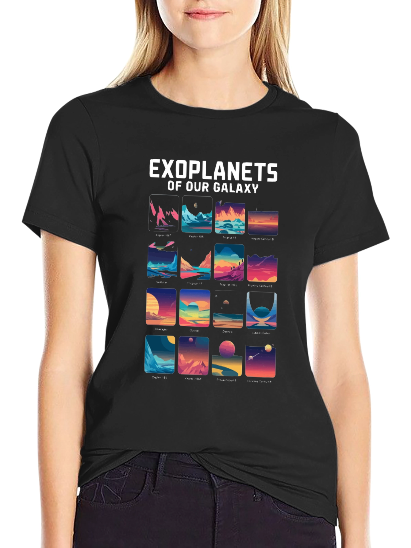 Camiseta Gráfica Exoplanetas de Nuestra Galaxia