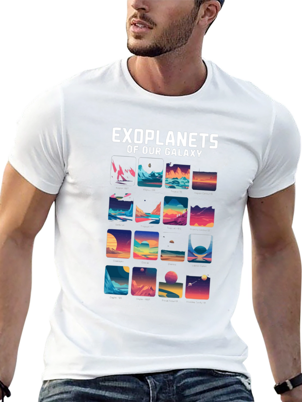 Camiseta Gráfica Exoplanetas de Nuestra Galaxia