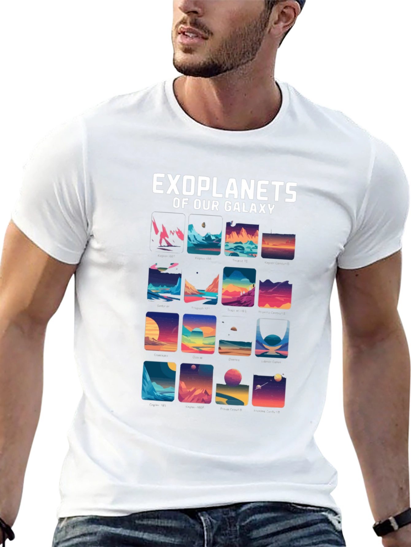 Camiseta Gráfica Exoplanetas de Nuestra Galaxia