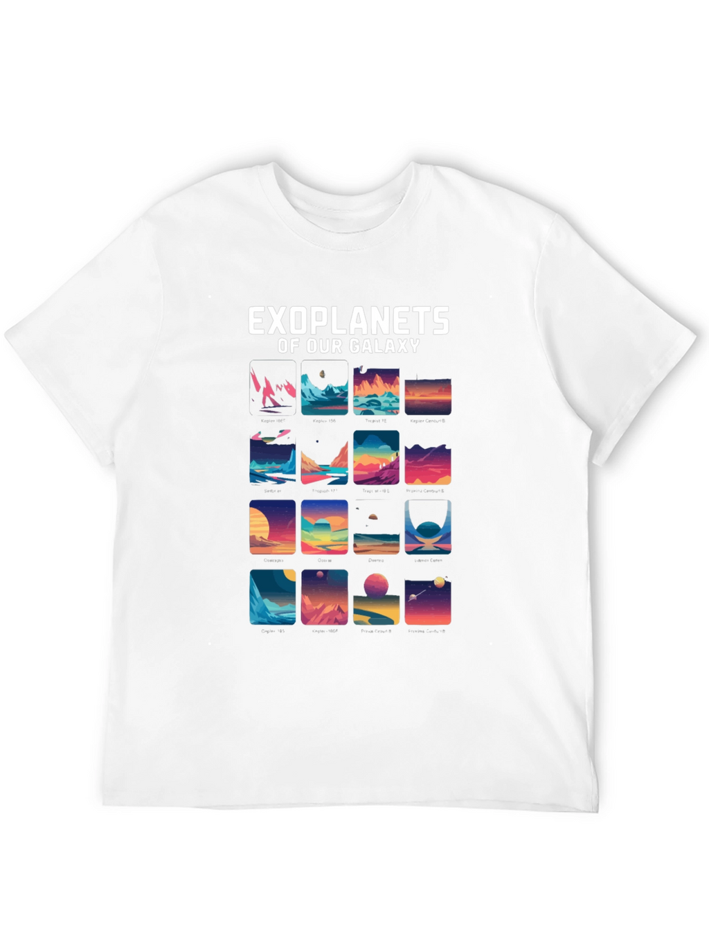 Camiseta Gráfica Exoplanetas de Nuestra Galaxia