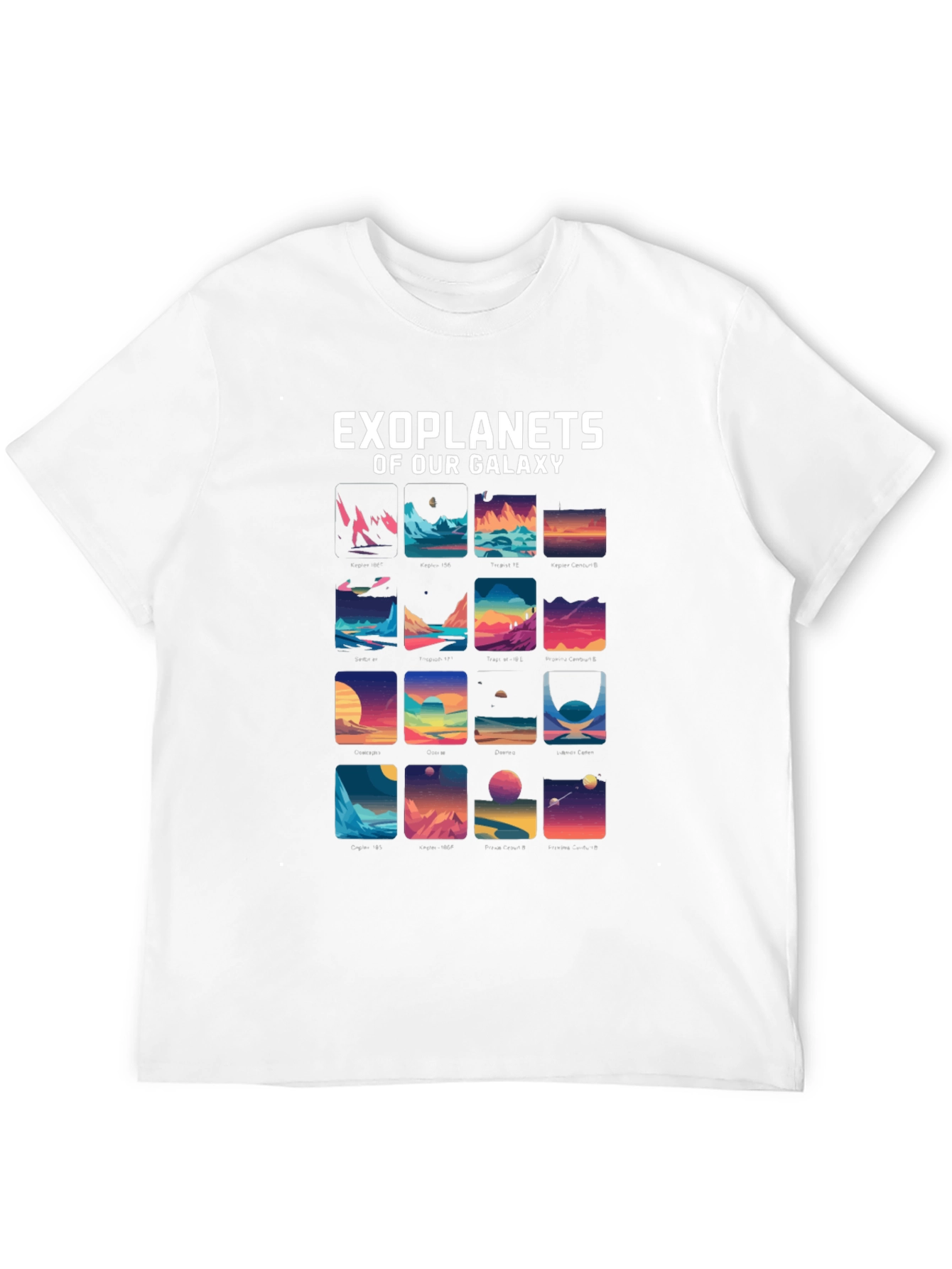 Camiseta Gráfica Exoplanetas de Nuestra Galaxia