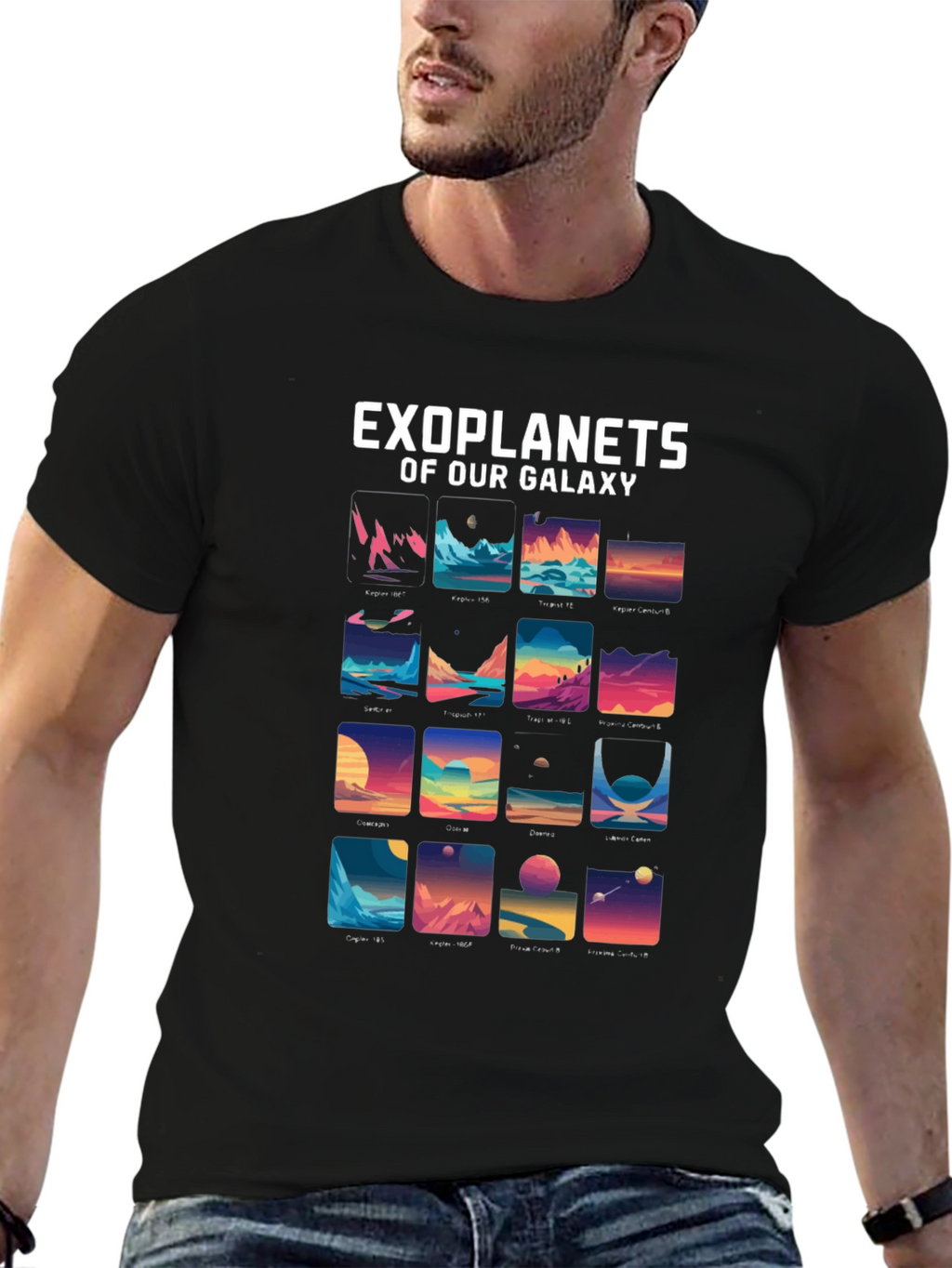 Camiseta Gráfica Exoplanetas de Nuestra Galaxia