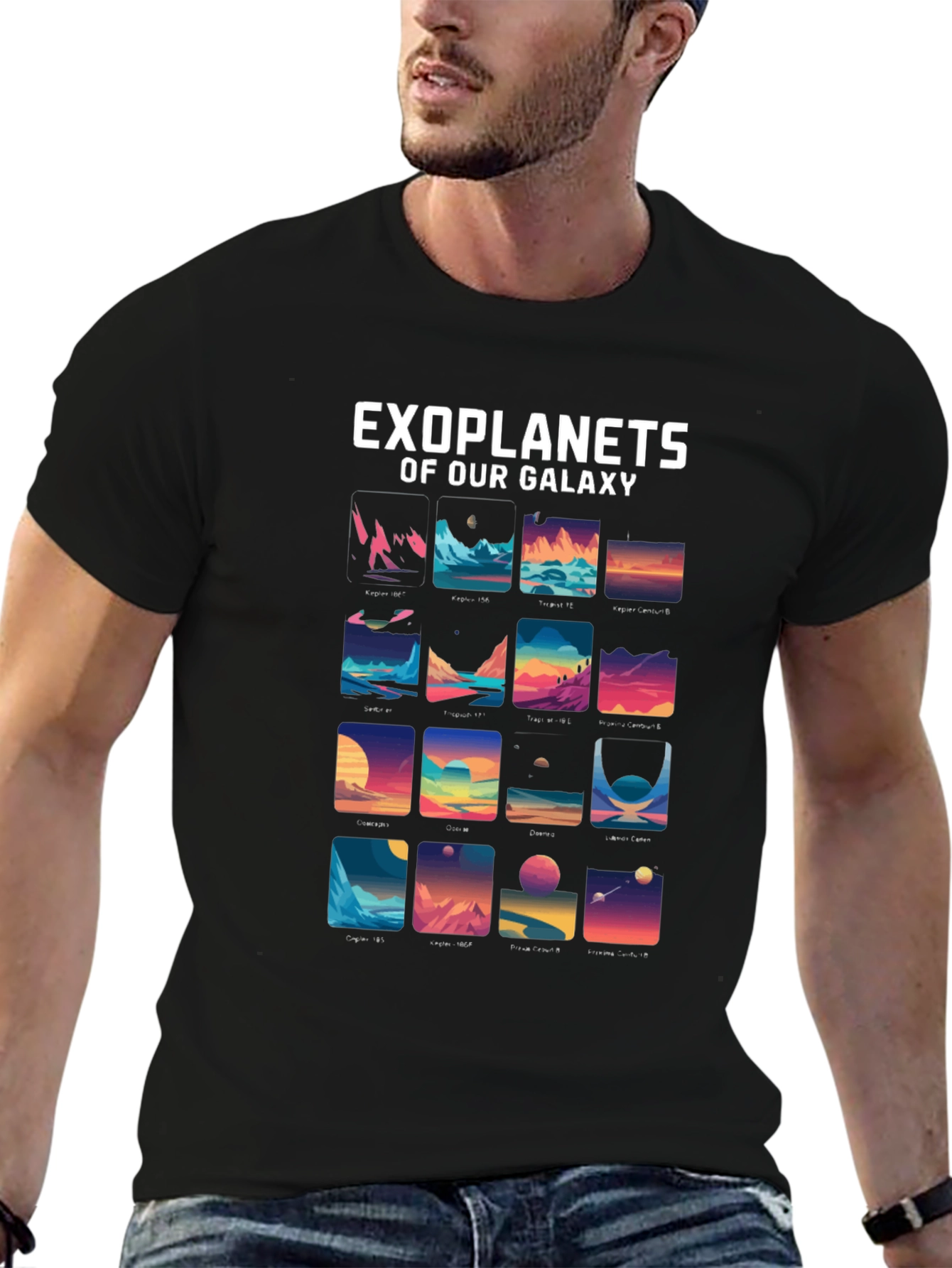 Camiseta Gráfica Exoplanetas de Nuestra Galaxia