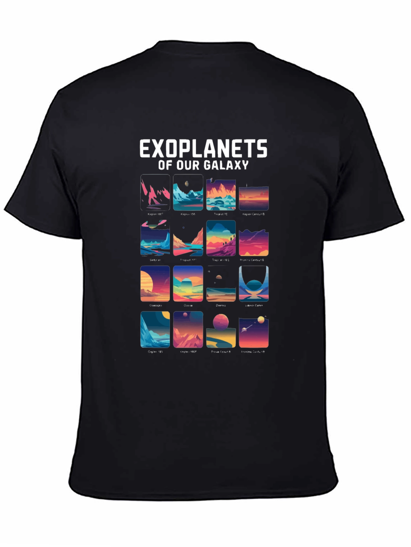 Camiseta Gráfica Exoplanetas de Nuestra Galaxia