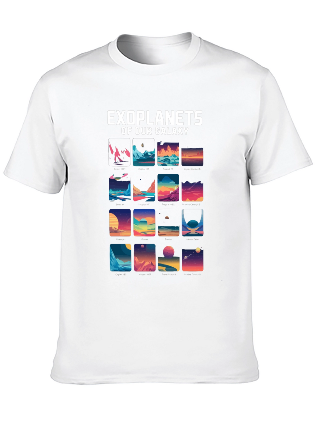 Camiseta Gráfica Exoplanetas de Nuestra Galaxia