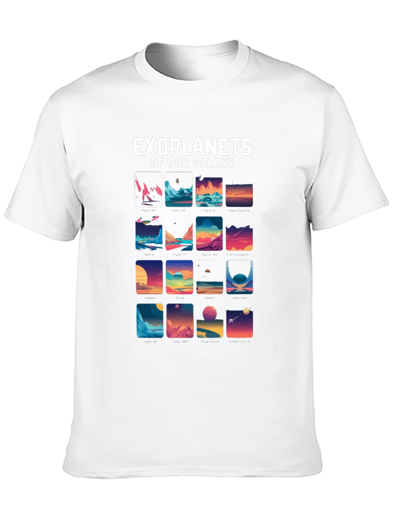 Camiseta Gráfica Exoplanetas de Nuestra Galaxia