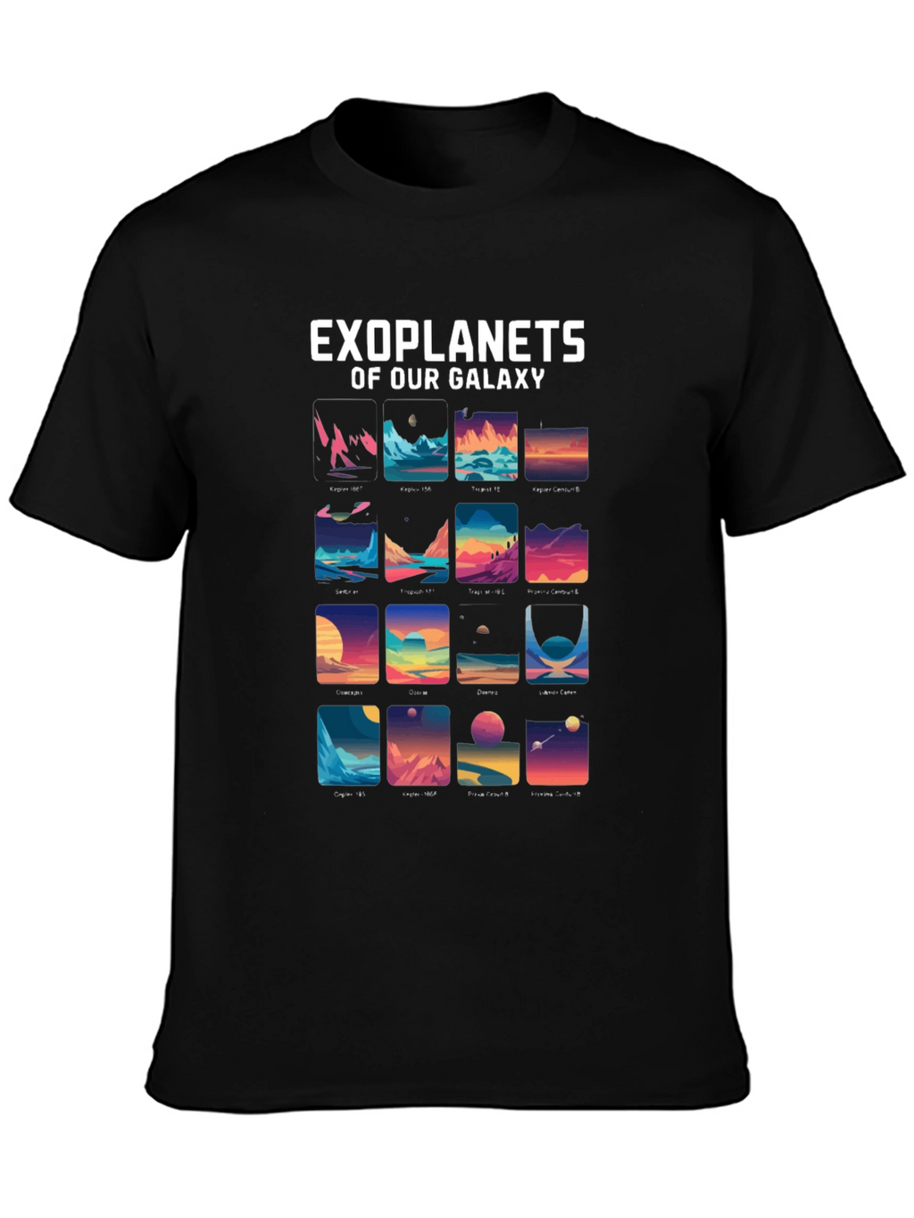 Camiseta Gráfica Exoplanetas de Nuestra Galaxia